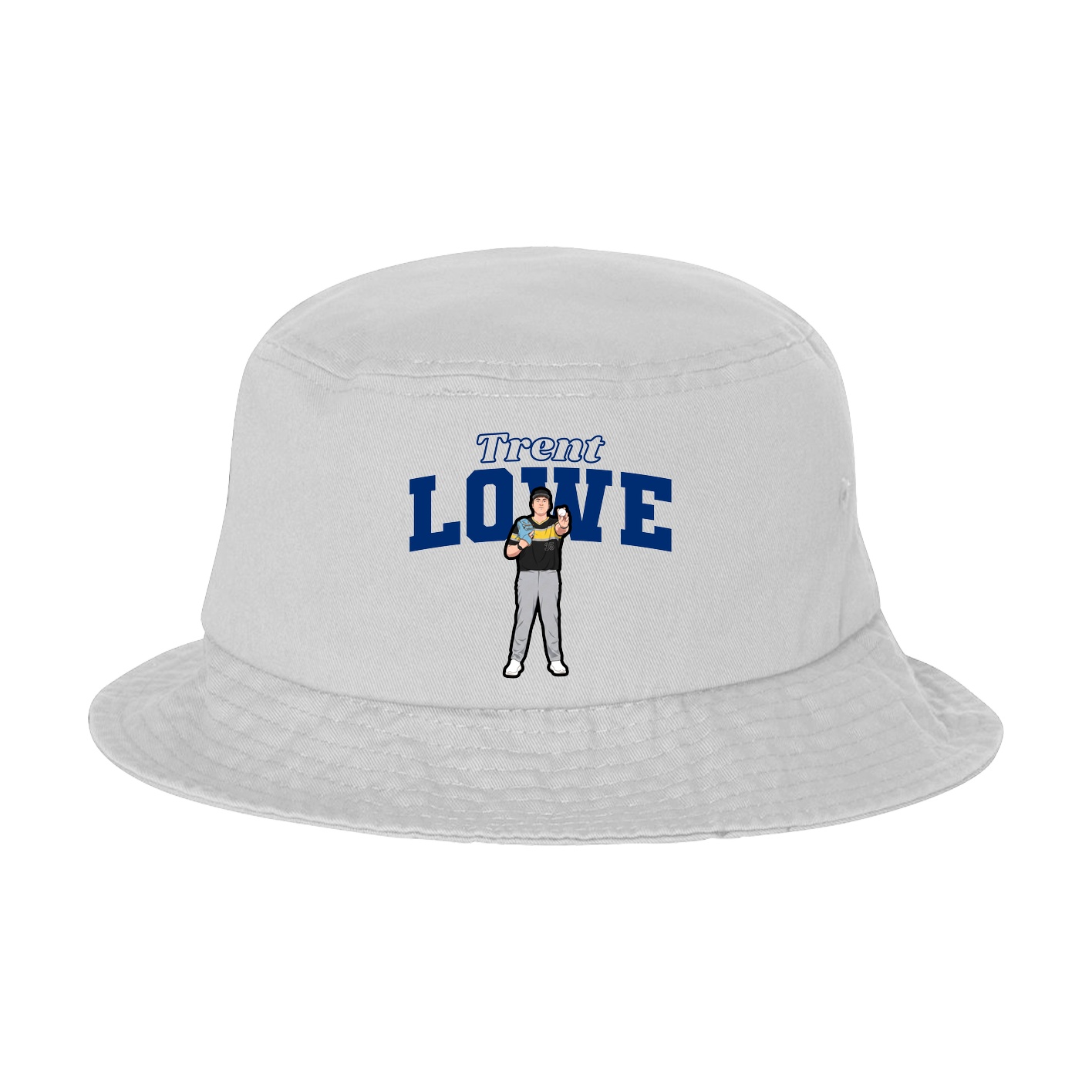 Bucket Cap — Name Arch in White