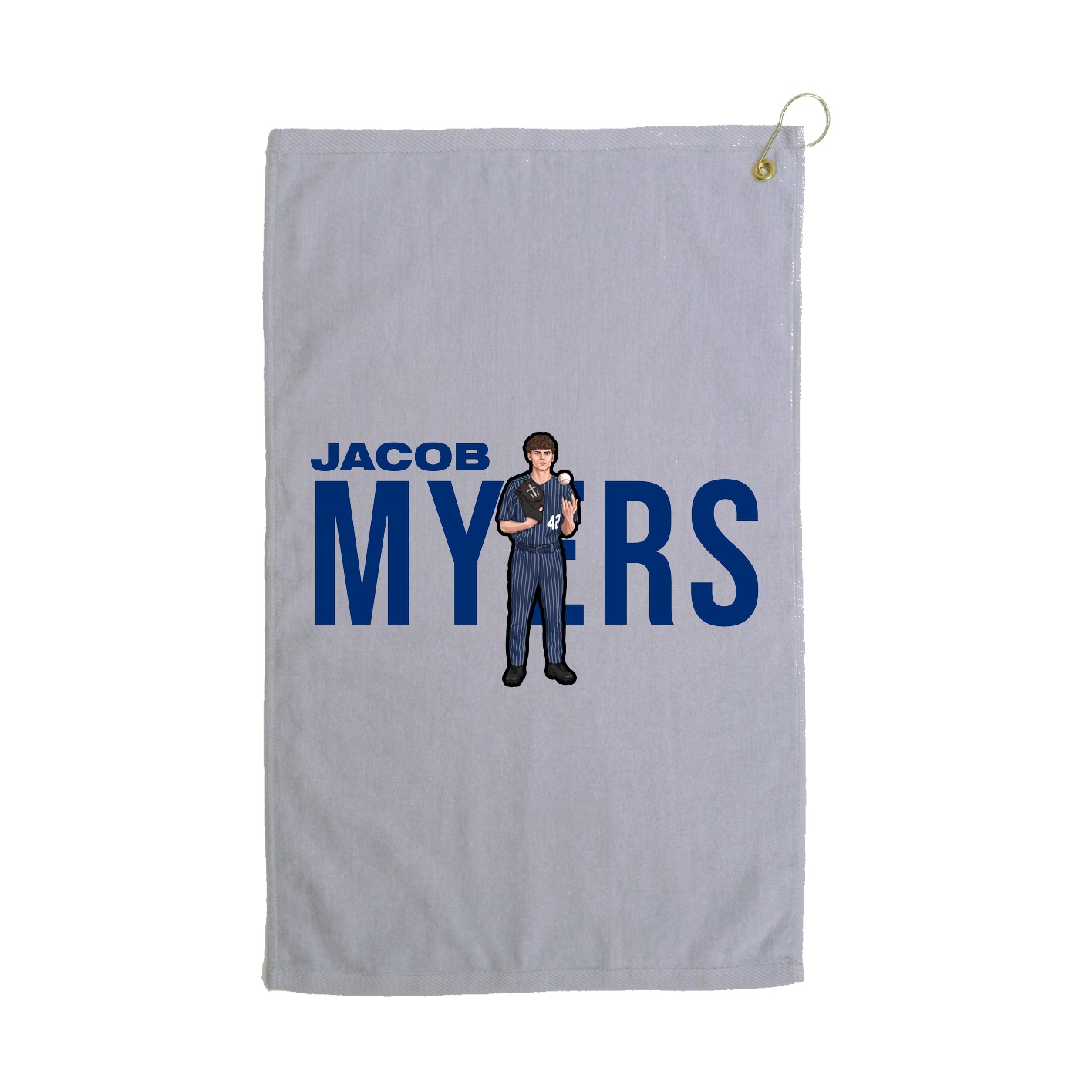 Golf Towel — Player Name in Grey