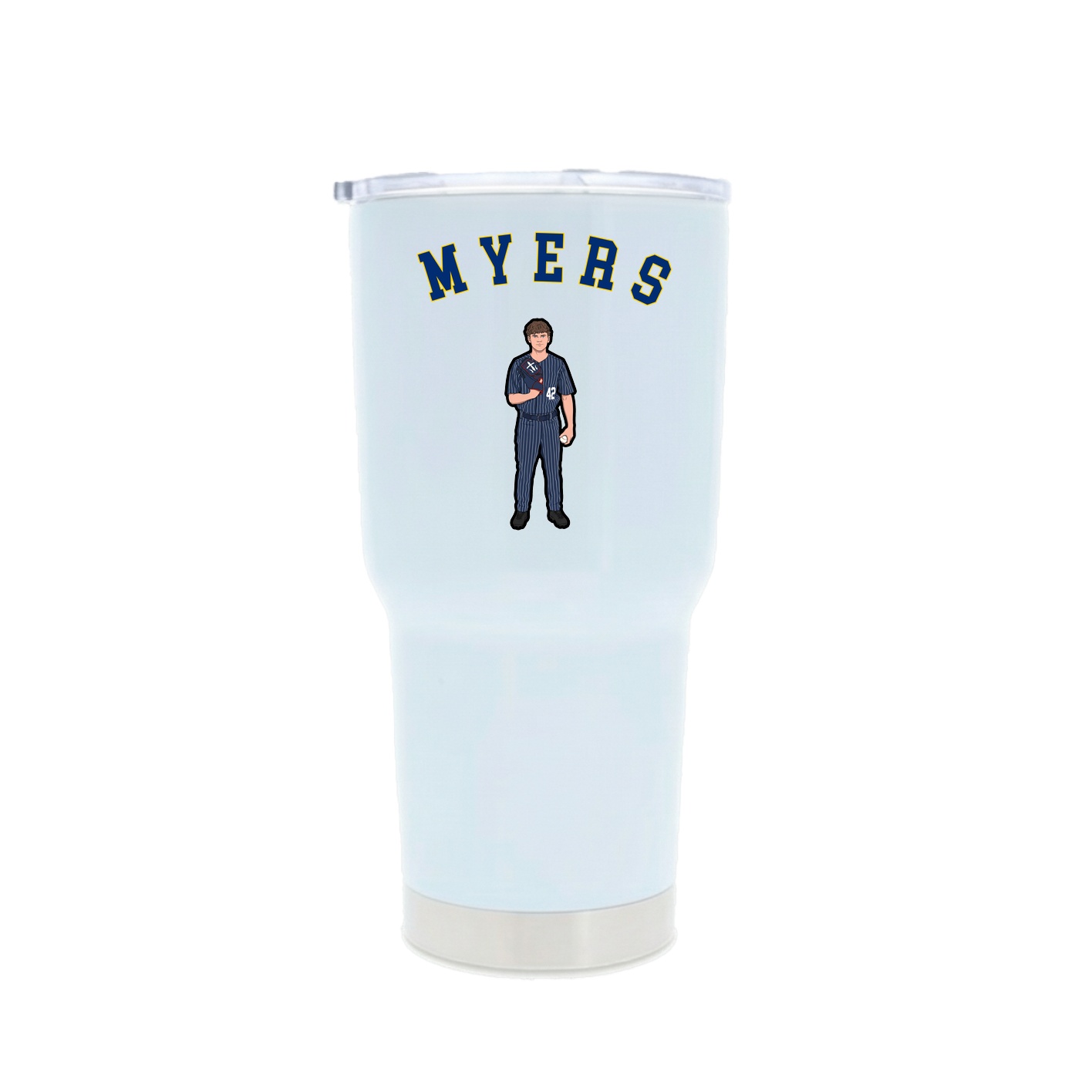 30oz Stainless Steel Tumbler — Shirsey Arch in White