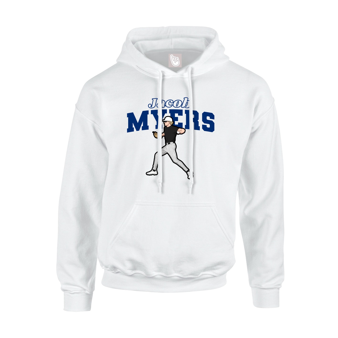 Hoodie — Name Arch in White