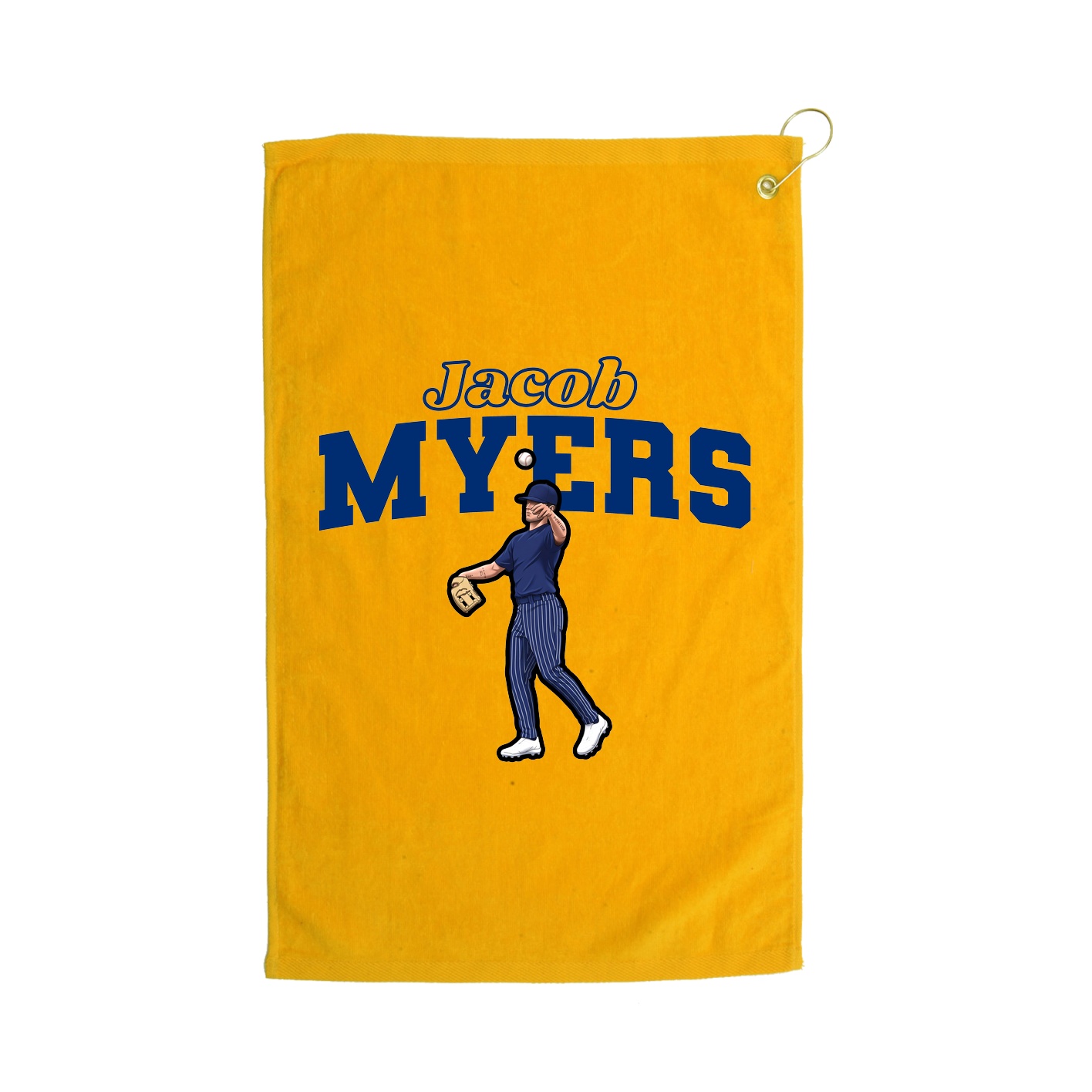 Golf Towel — Name Arch in Gold