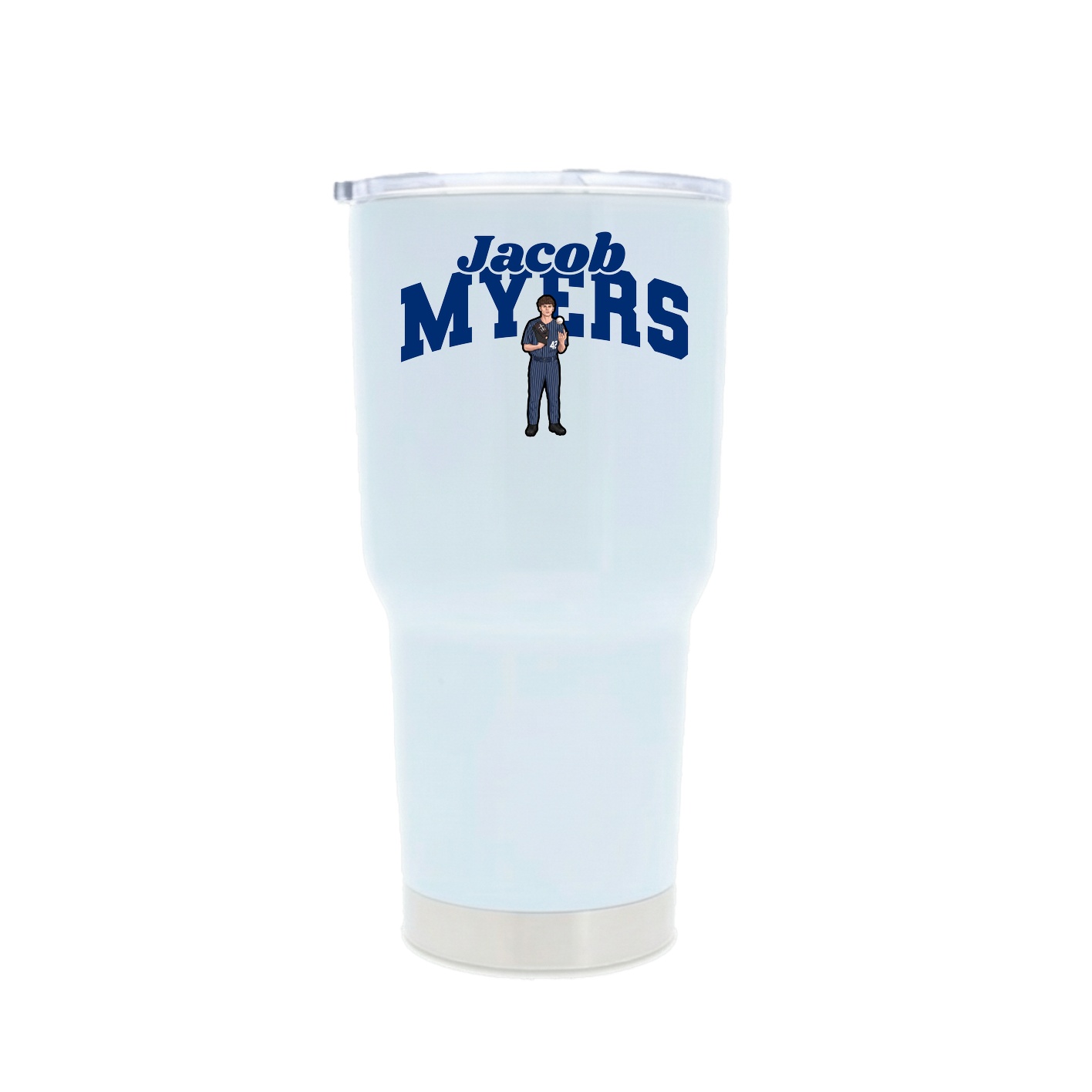 30oz Stainless Steel Tumbler — Signature Arch in White