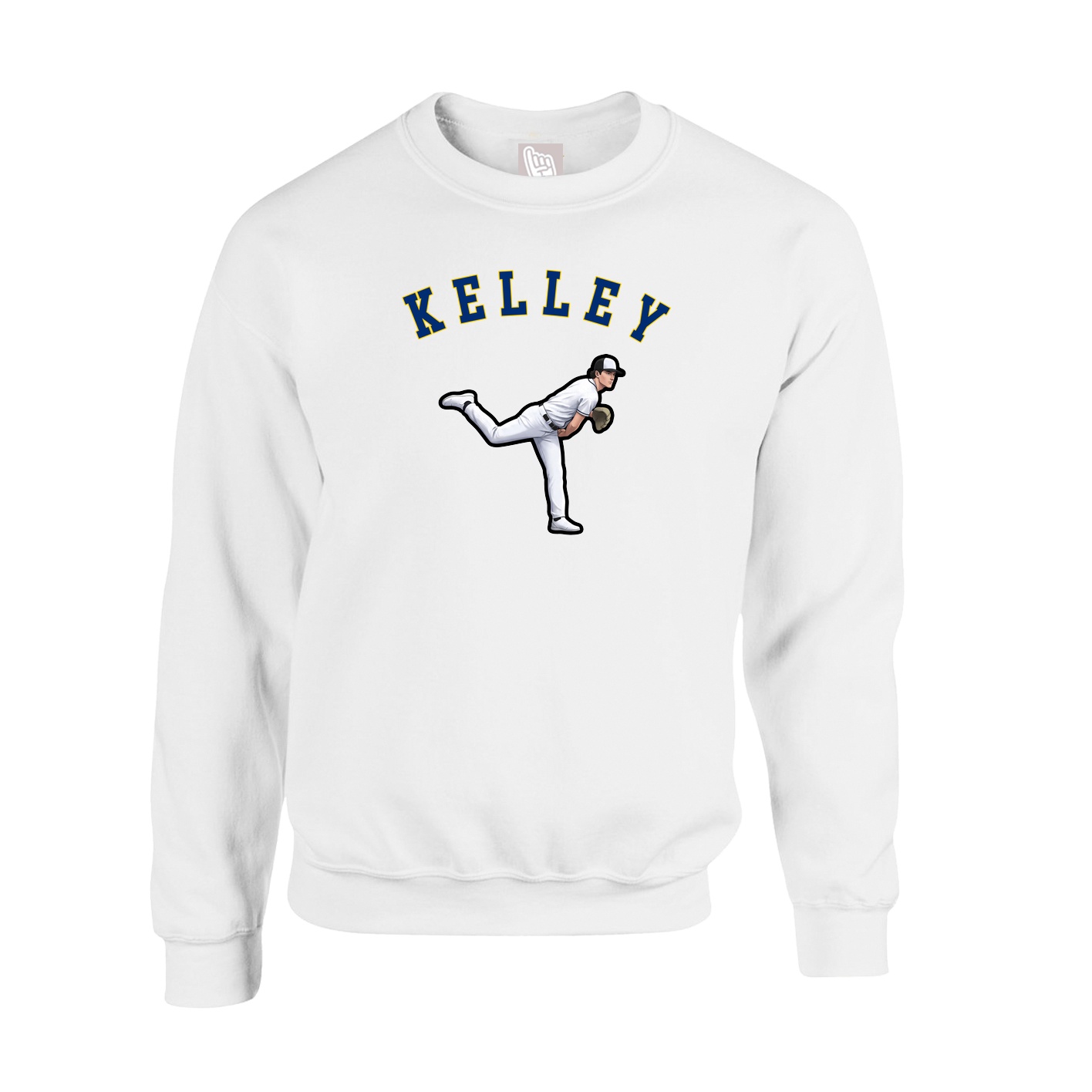 Fleece Crew — Shirsey Arch in White
