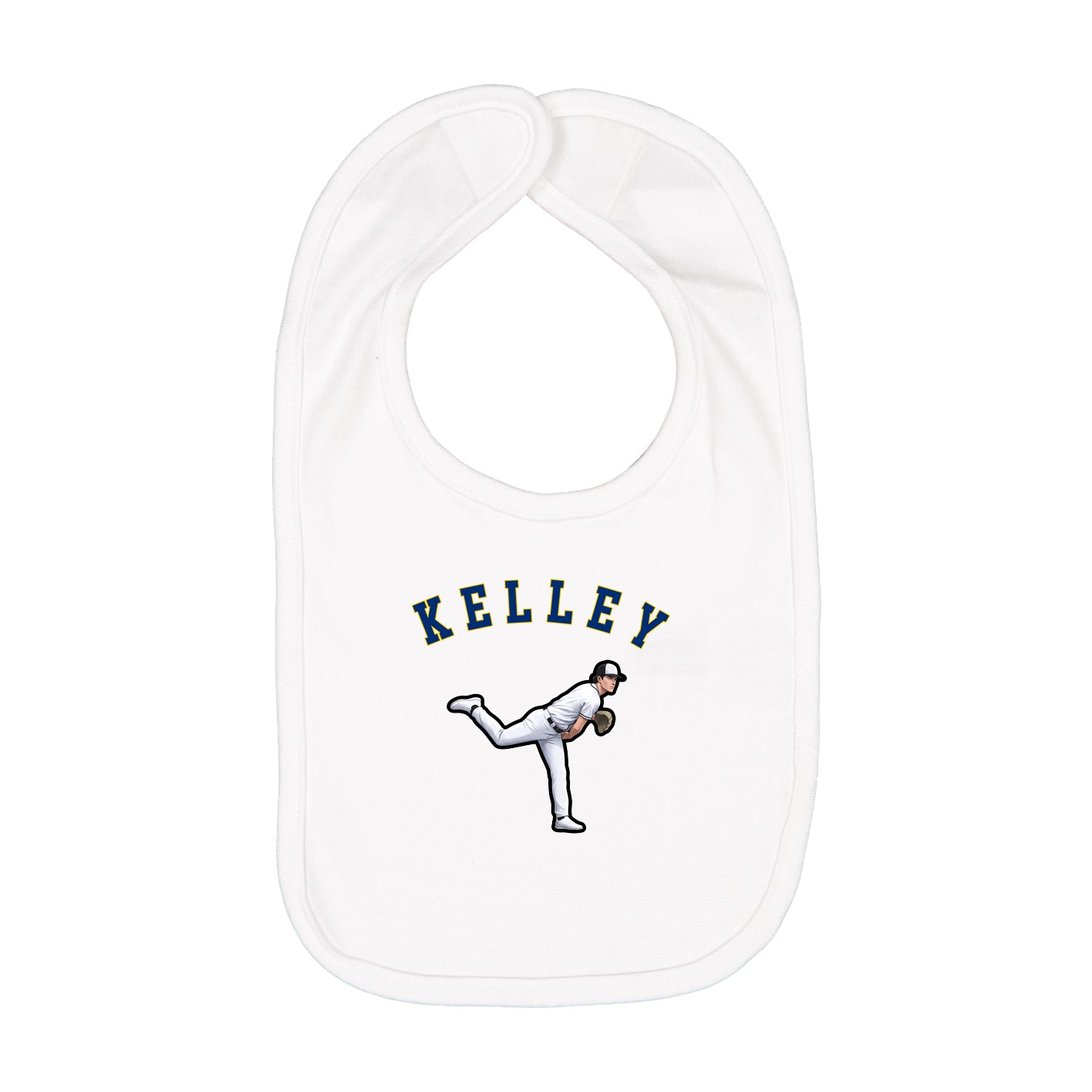 Infant Bib — Shirsey Arch in White