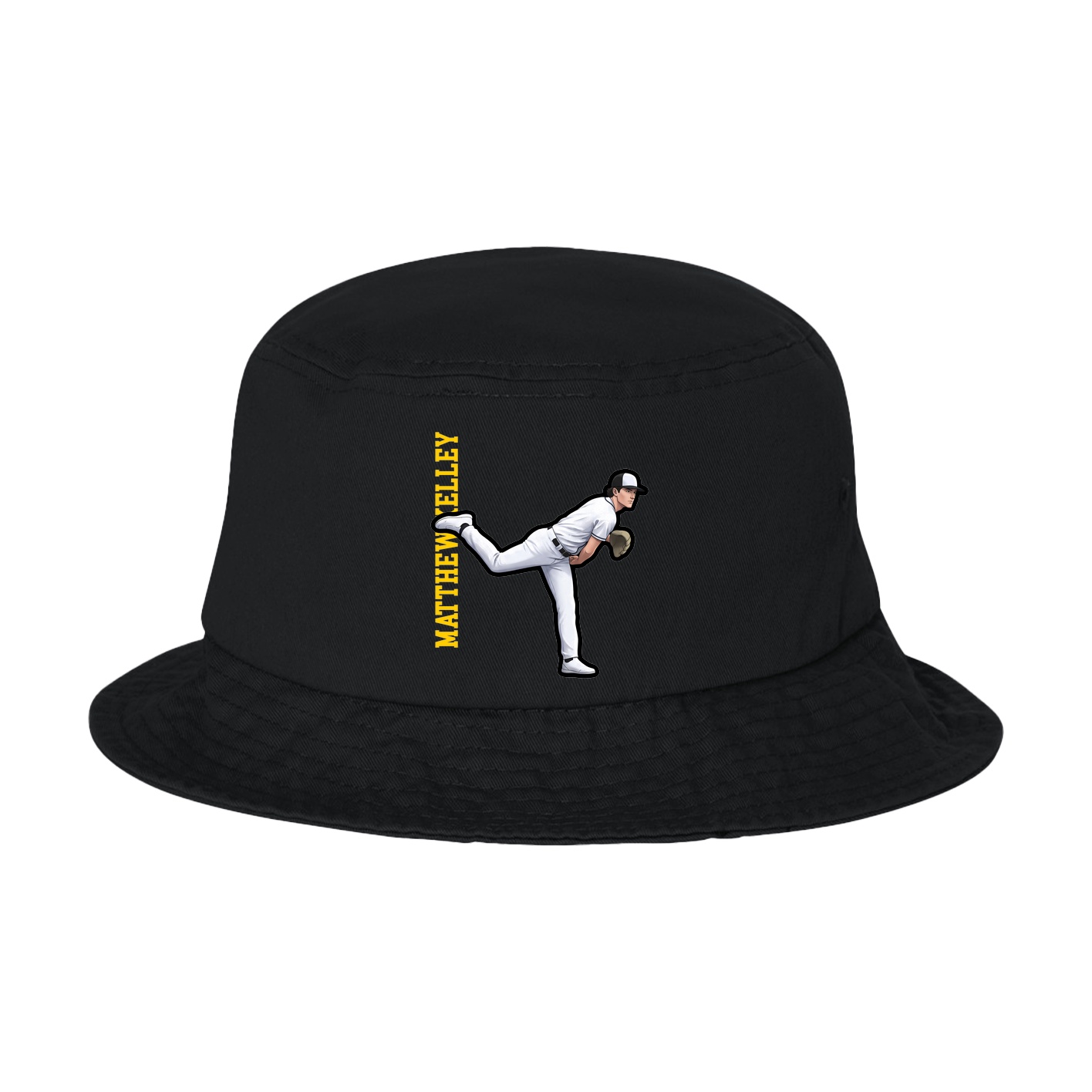 Bucket Cap — Name Vertical in Black