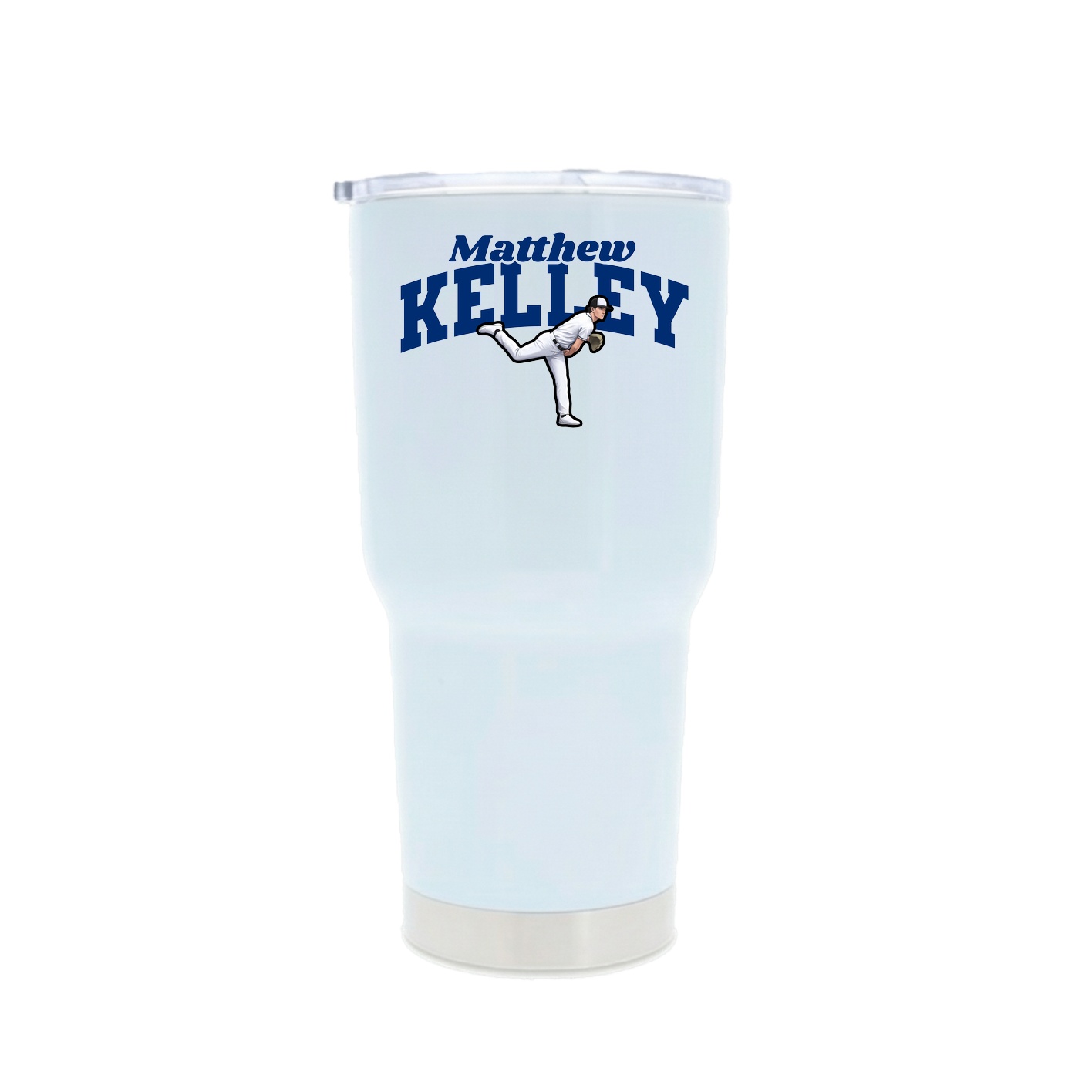 30oz Stainless Steel Tumbler — Signature Arch in White