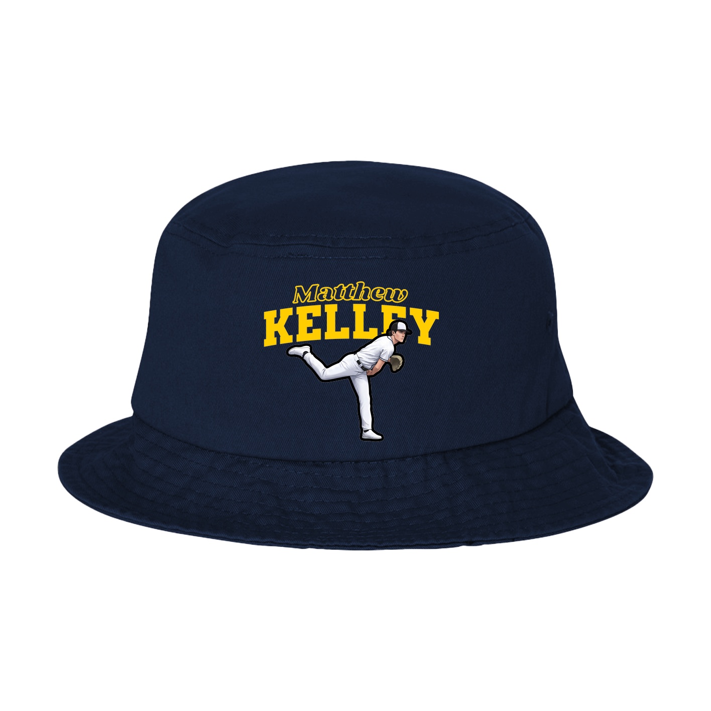 Bucket Cap — Name Arch in Navy