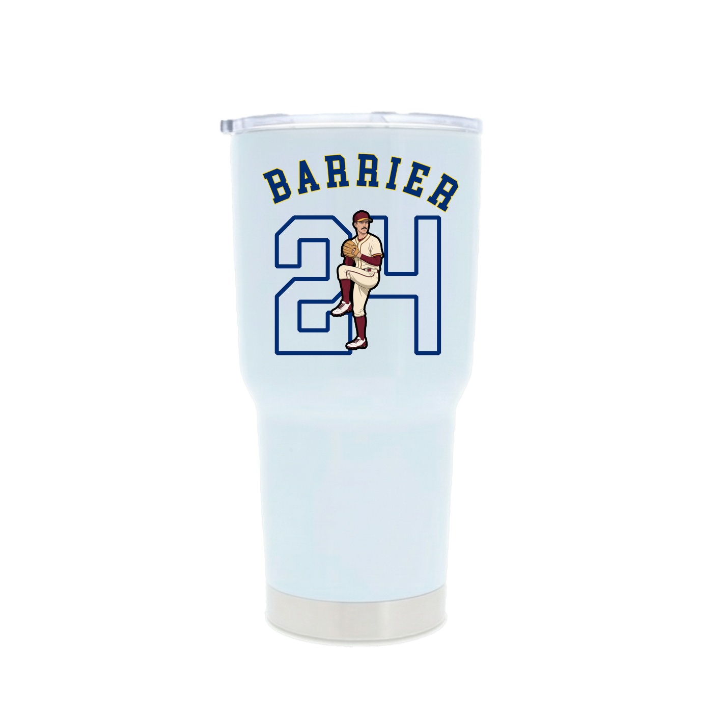 30oz Stainless Steel Tumbler — Shirsey Arch in White