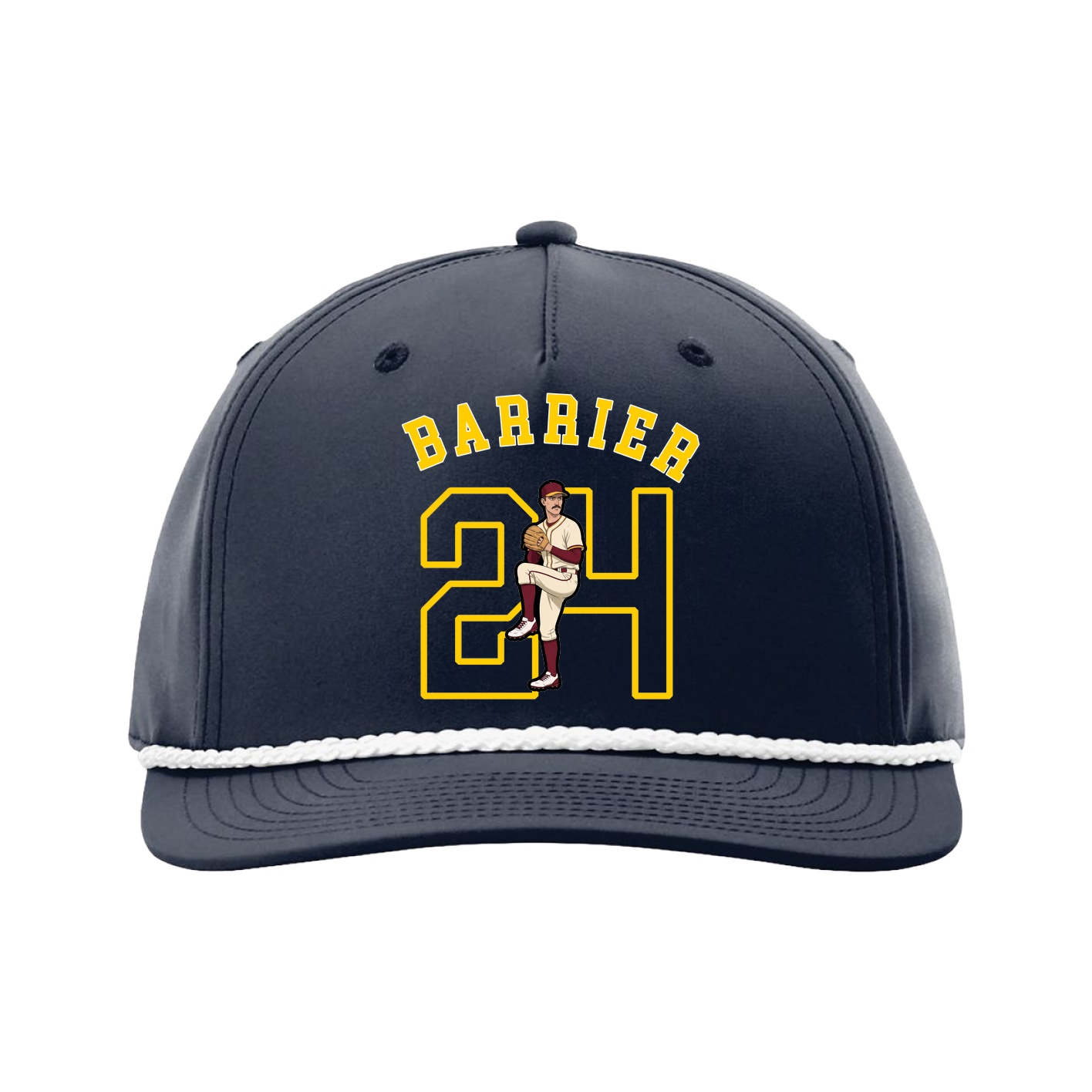 Five-Panel Classic Rope Cap — Shirsey Arch in Navy