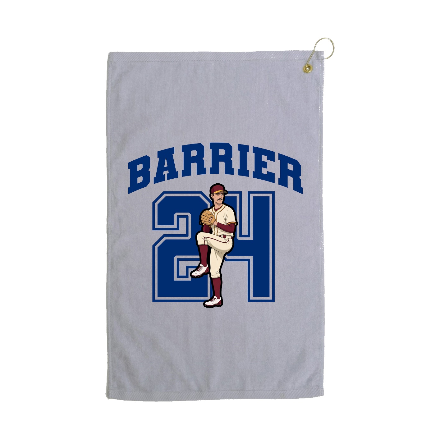 Golf Towel — Number in Grey