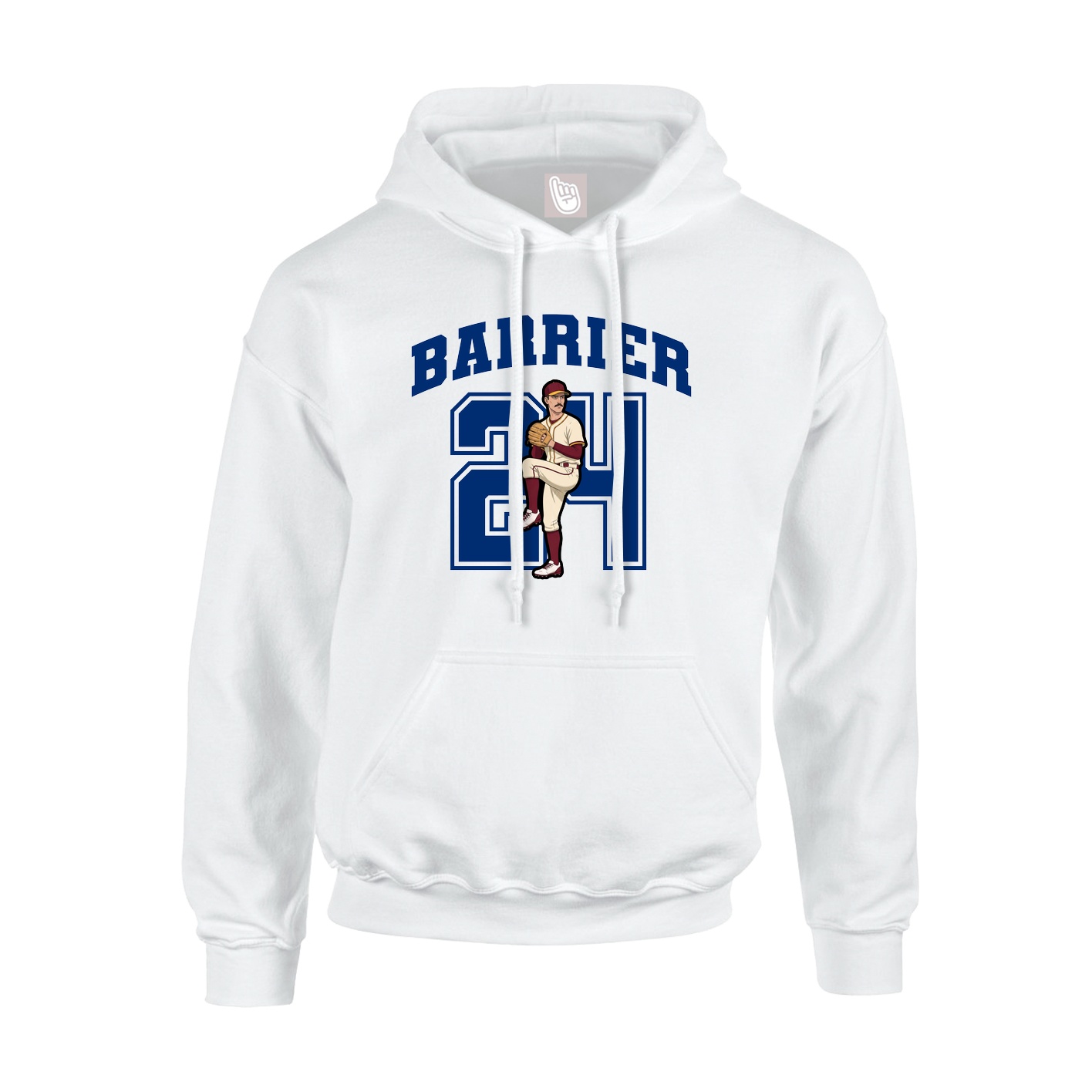 Hoodie — Number in White