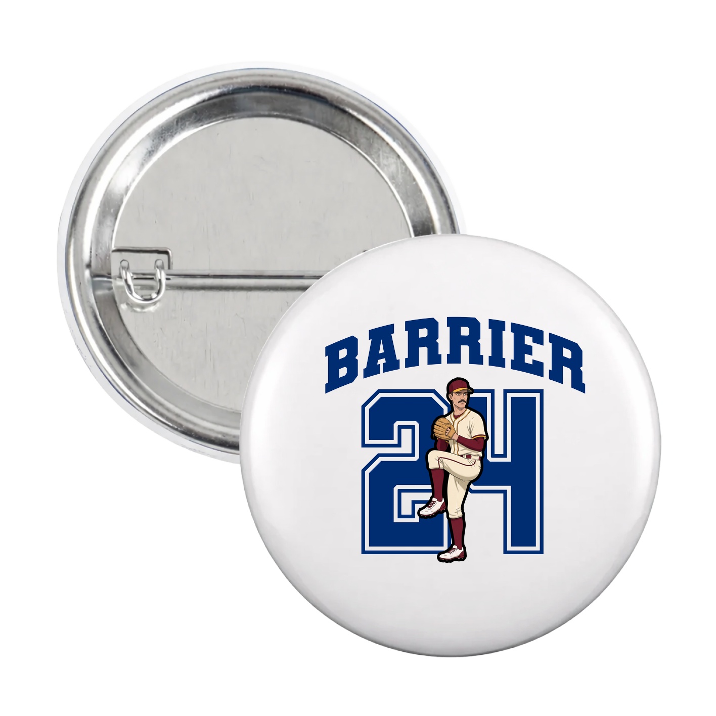 Game Day Button — Number in White