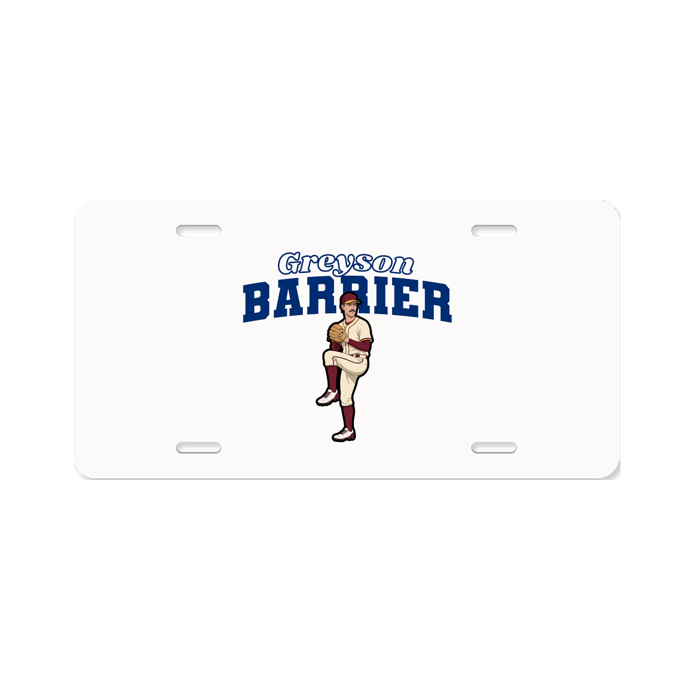License Plate — Name Arch in Classic