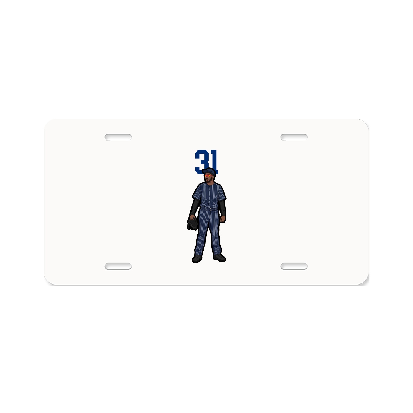 License Plate — Number Top in Classic