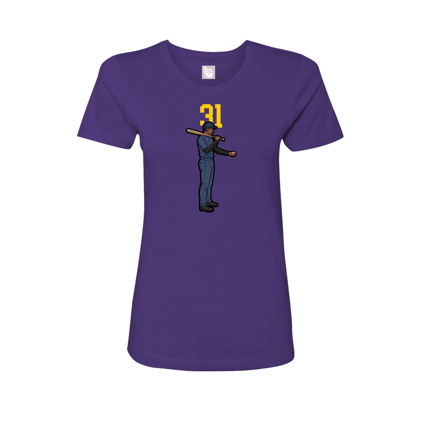 Fitted Women's Tee — Number Top in Purple