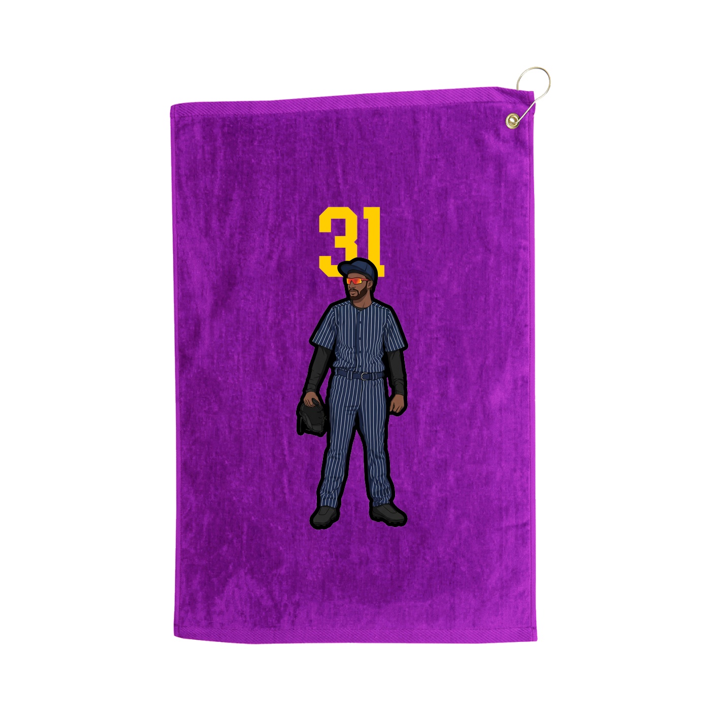 Golf Towel — Number Top in Purple