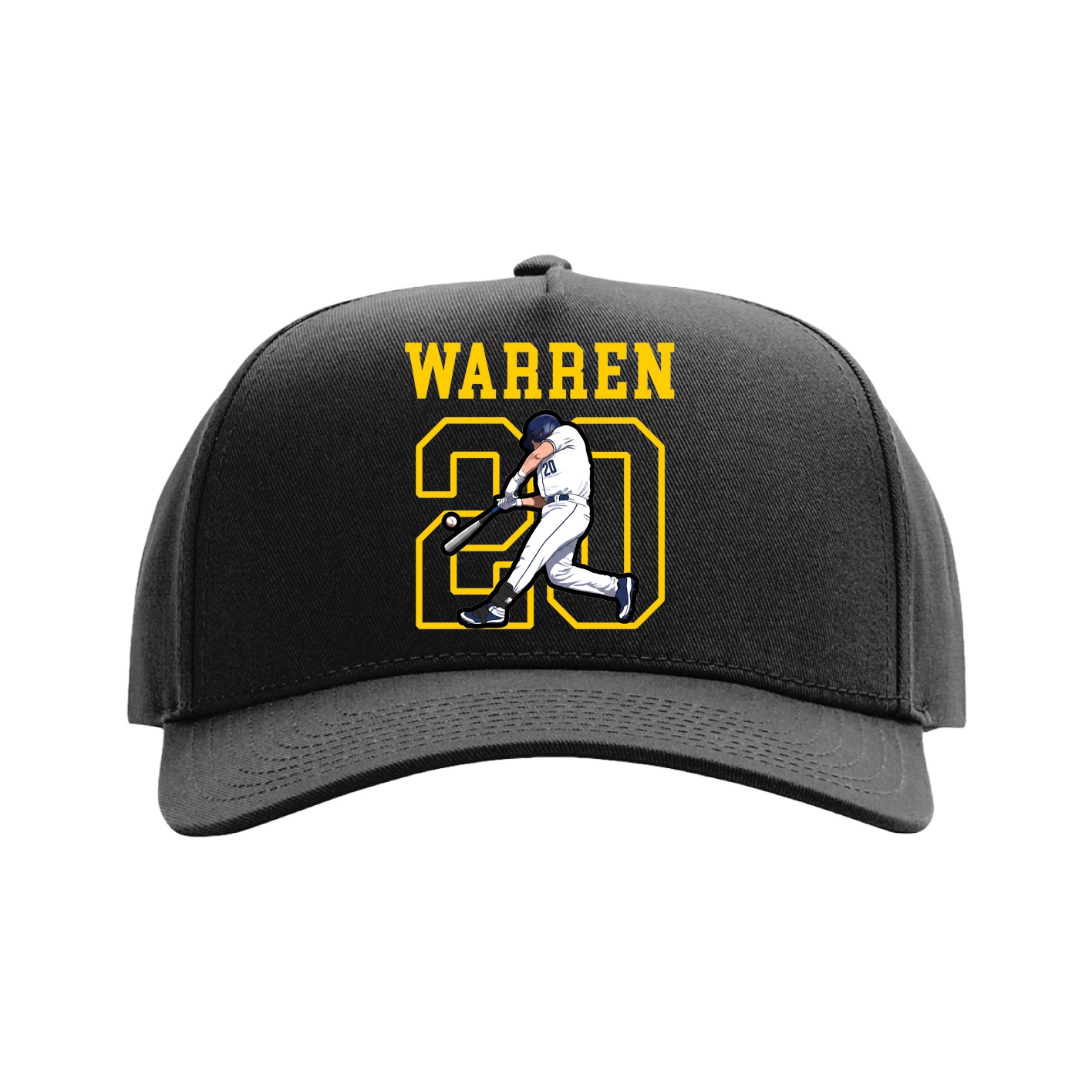 Full Fabric Five-Panel Champ Cap — Shirsey in Black