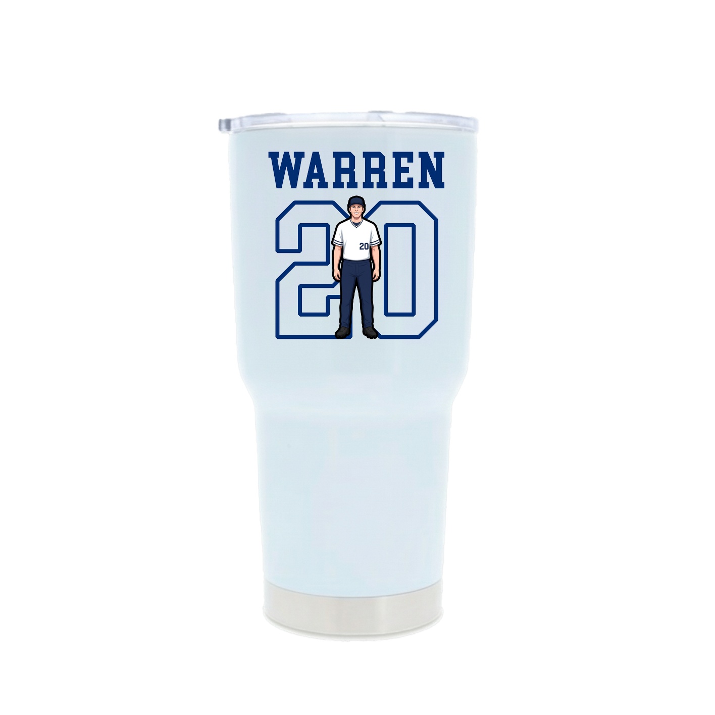 30oz Stainless Steel Tumbler — Shirsey in White