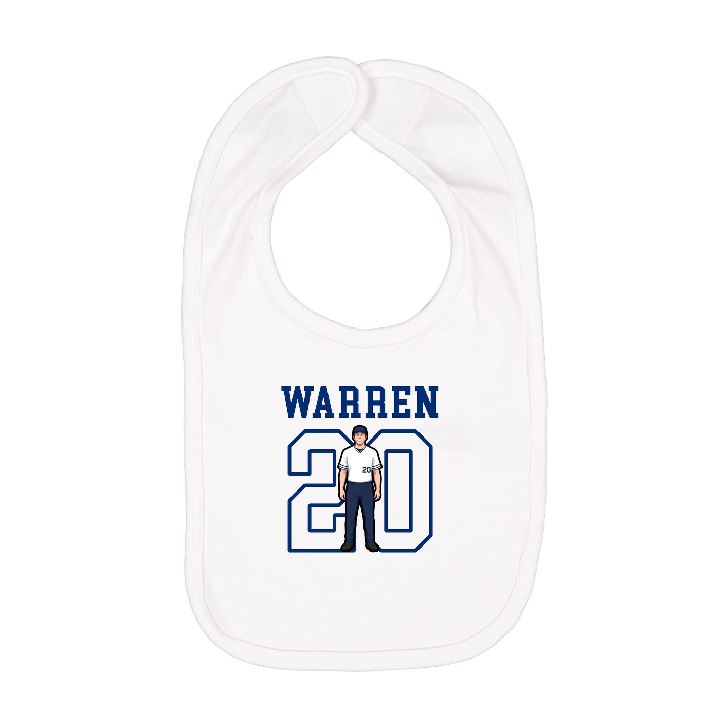 Infant Bib — Shirsey in White