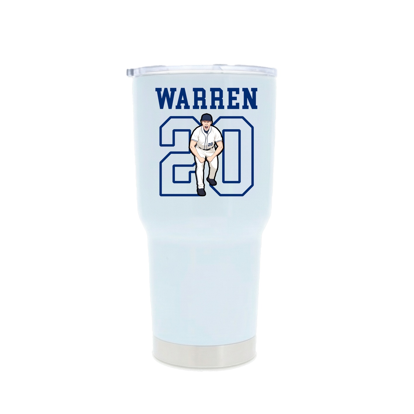 30oz Stainless Steel Tumbler — Shirsey in White