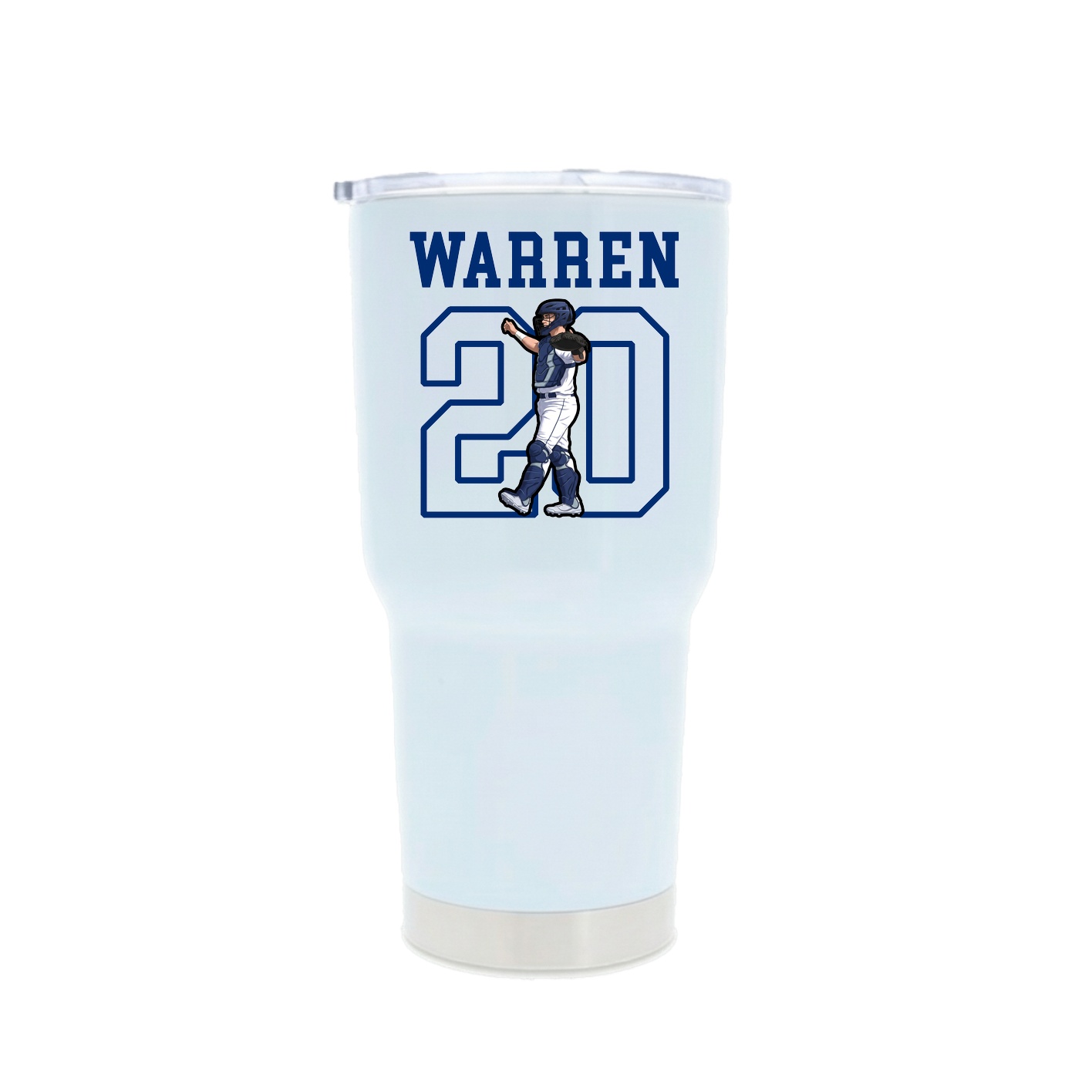 30oz Stainless Steel Tumbler — Shirsey in White