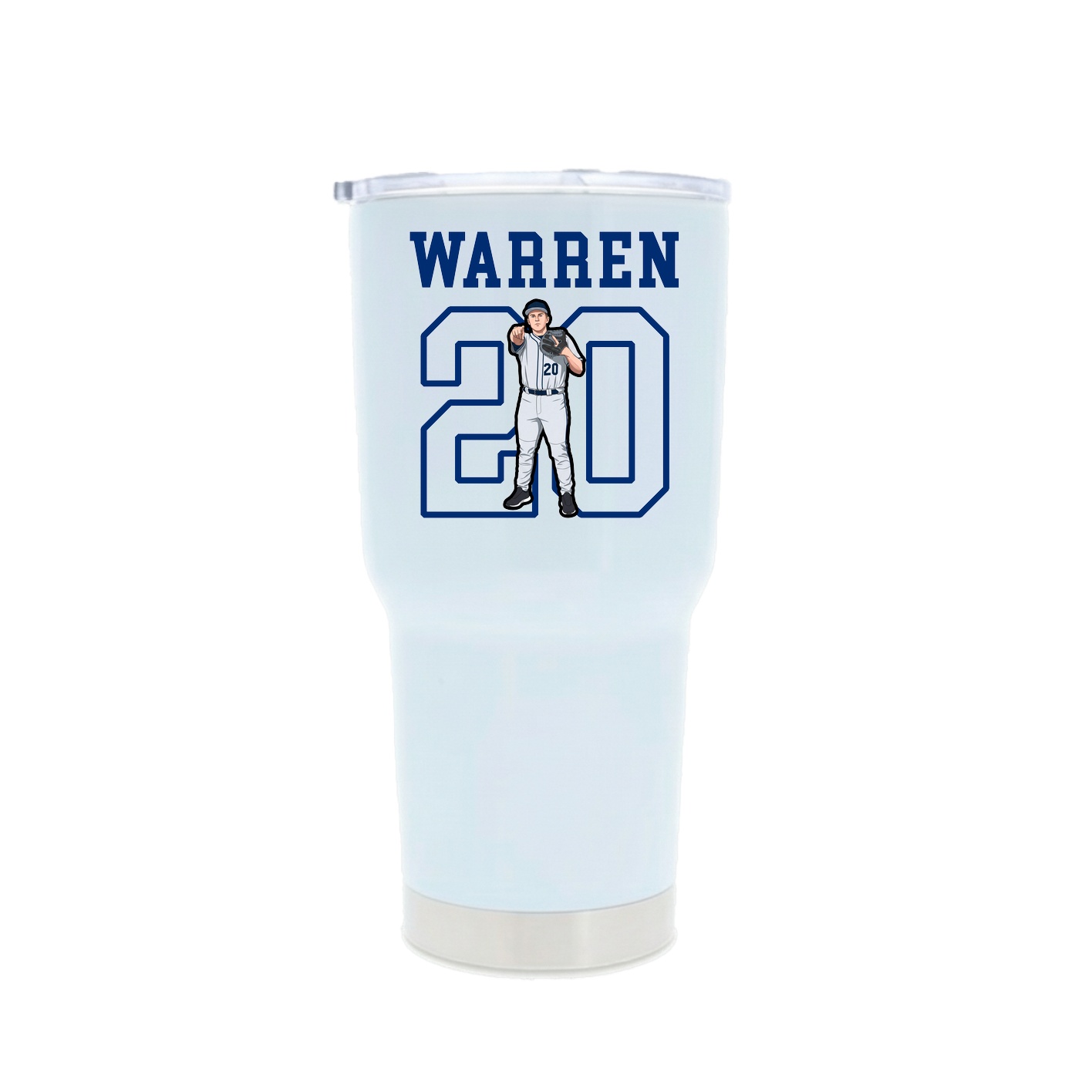 30oz Stainless Steel Tumbler — Shirsey in White