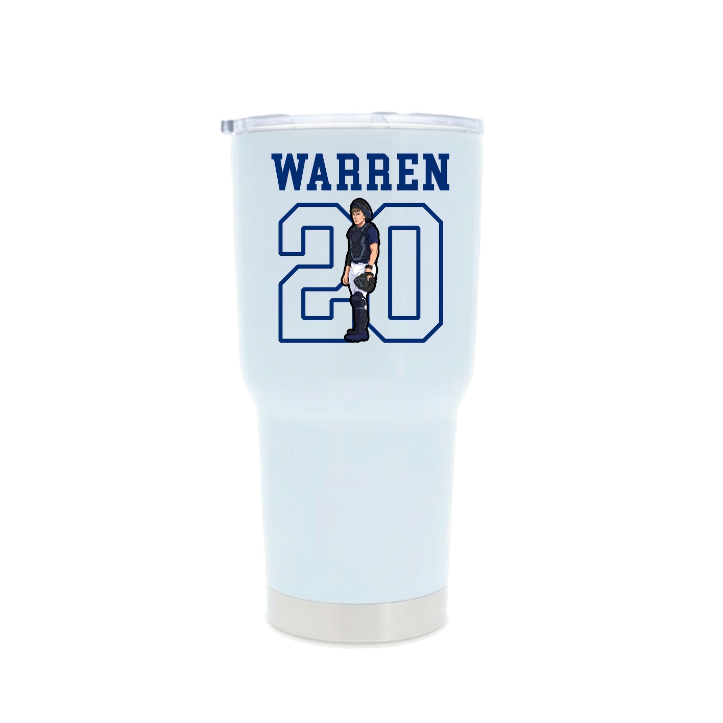 30oz Stainless Steel Tumbler — Shirsey in White