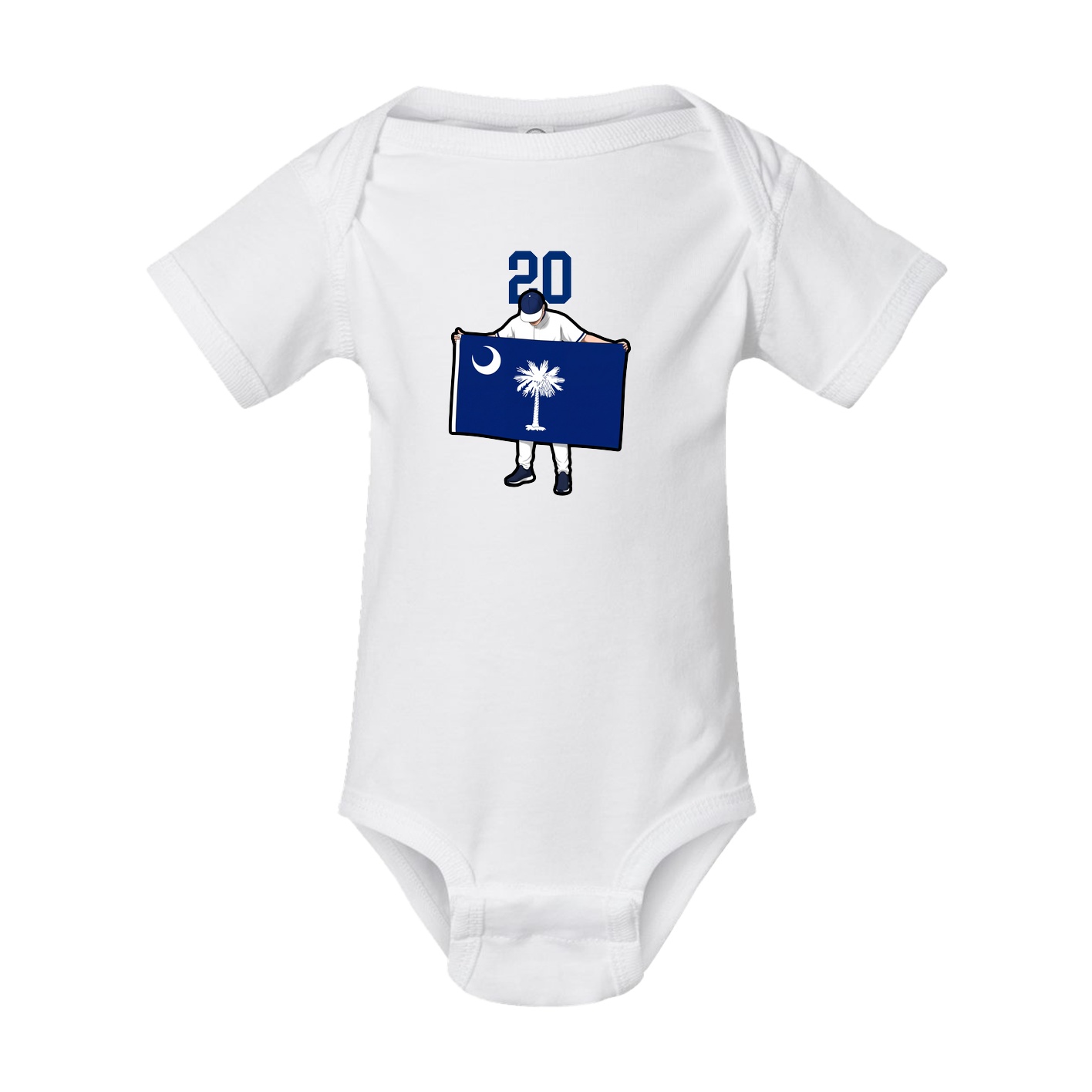 Baby Onesie — Number Top in White