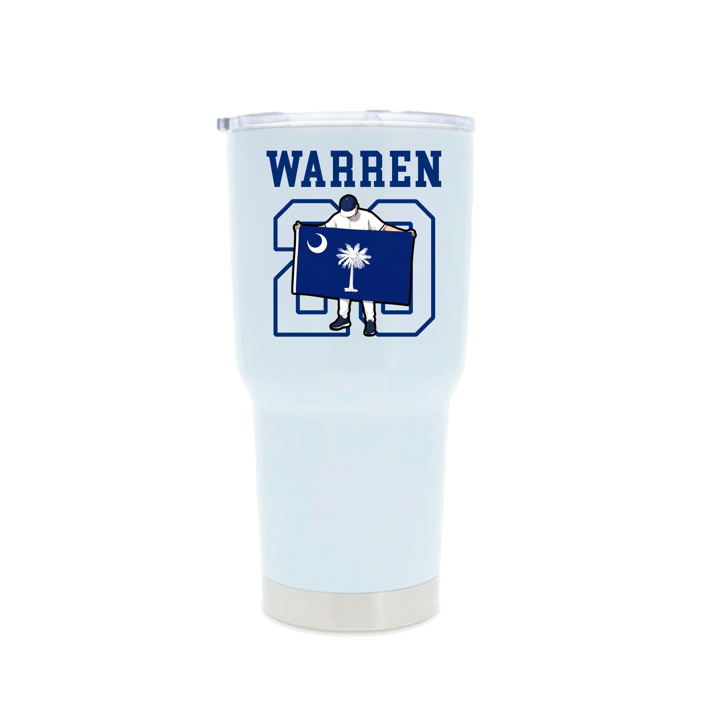 30oz Stainless Steel Tumbler — Shirsey in White