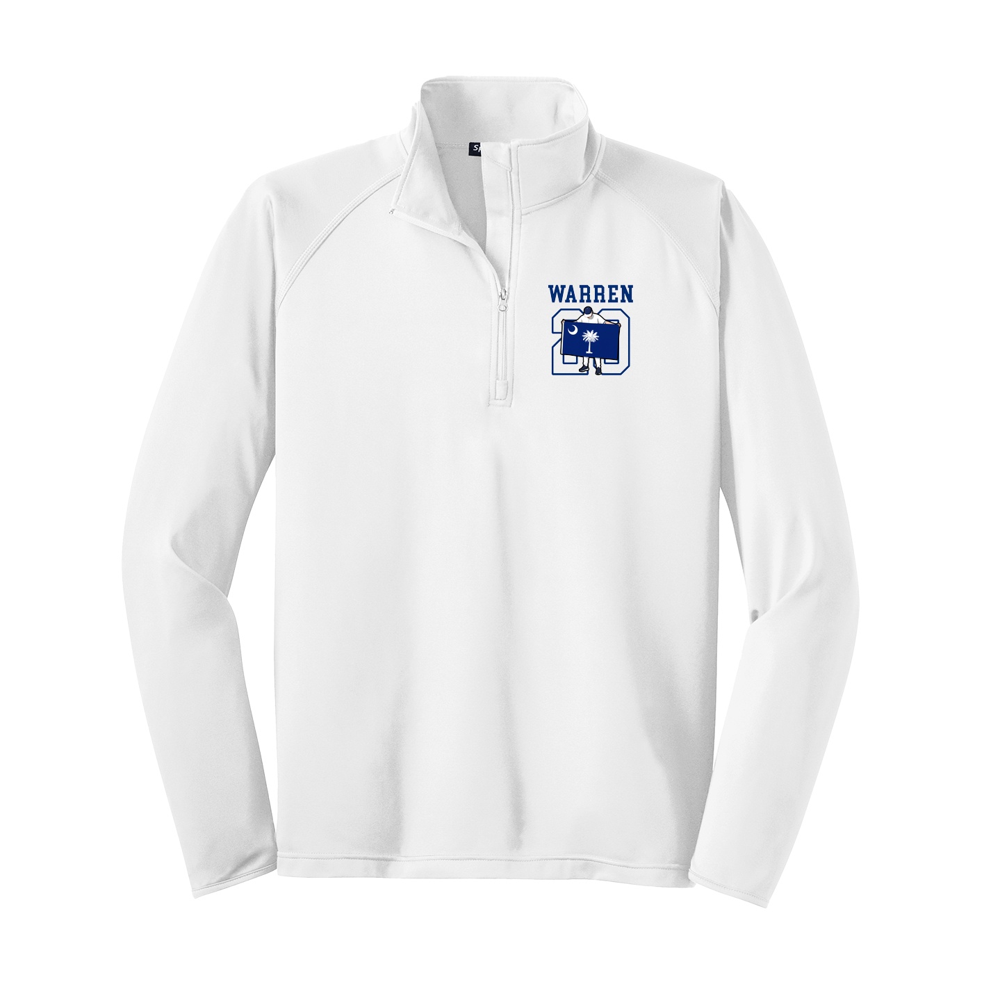Q-Zip Pullover — Shirsey in White