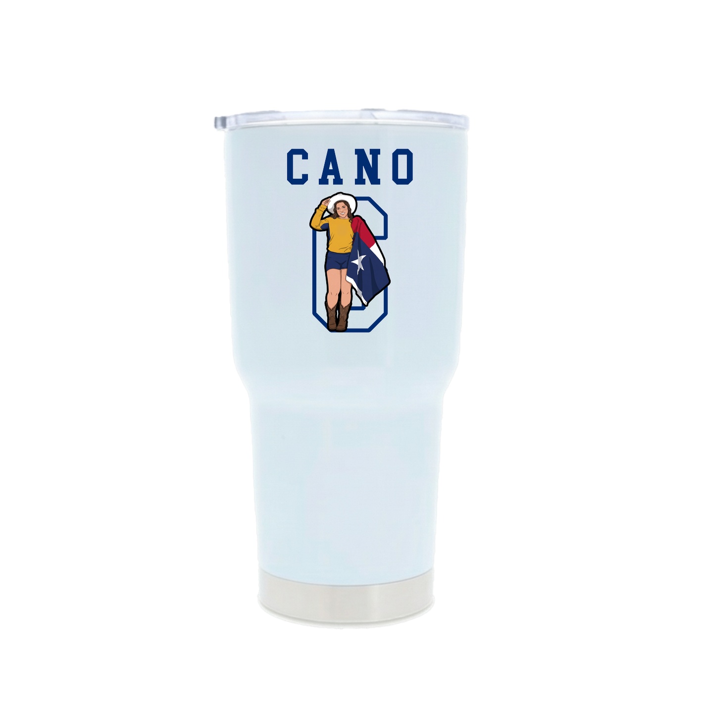 30oz Stainless Steel Tumbler — Shirsey in White