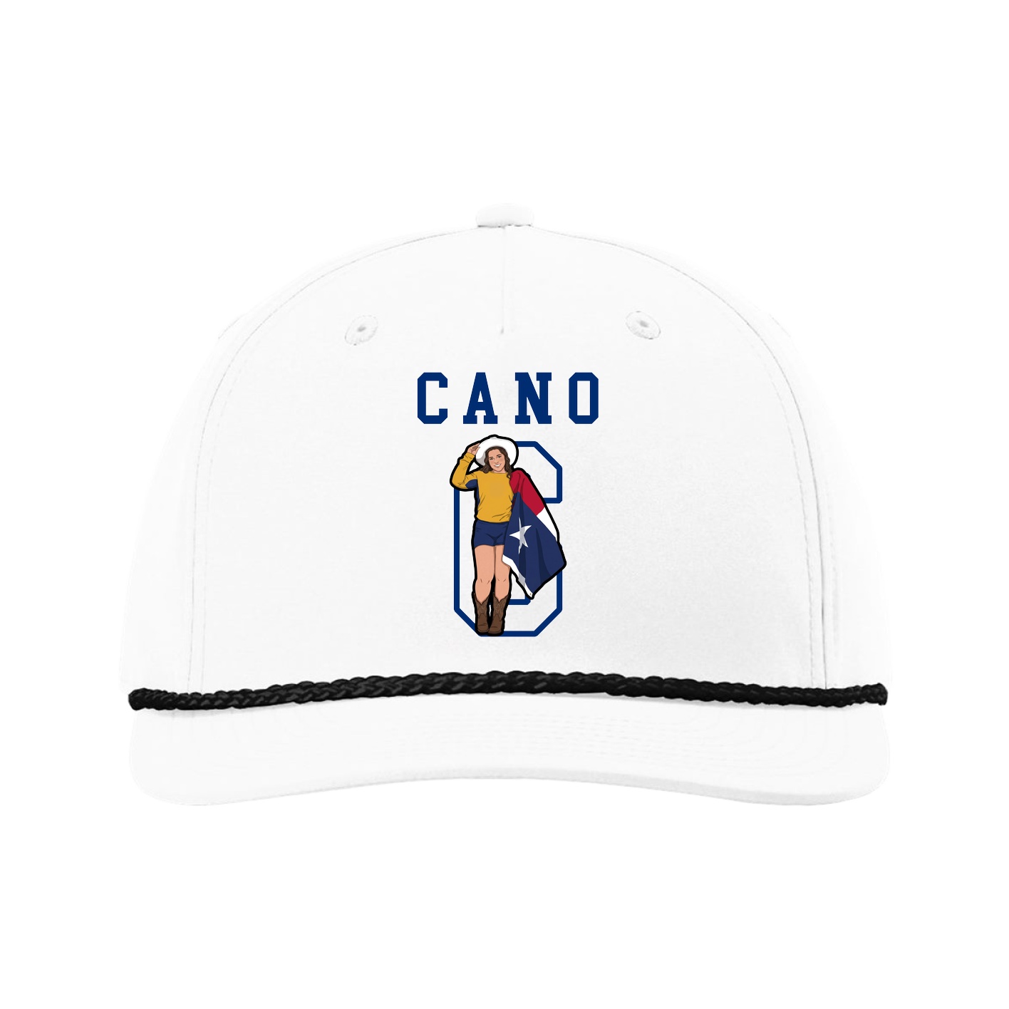Five-Panel Classic Rope Cap — Shirsey in White