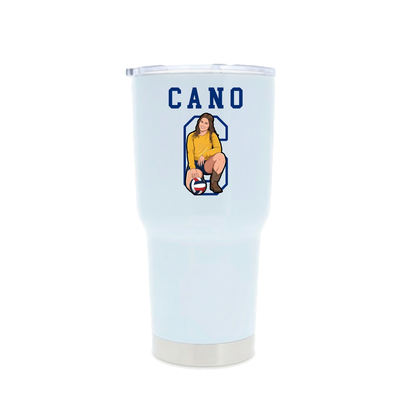 30oz Stainless Steel Tumbler — Shirsey in White