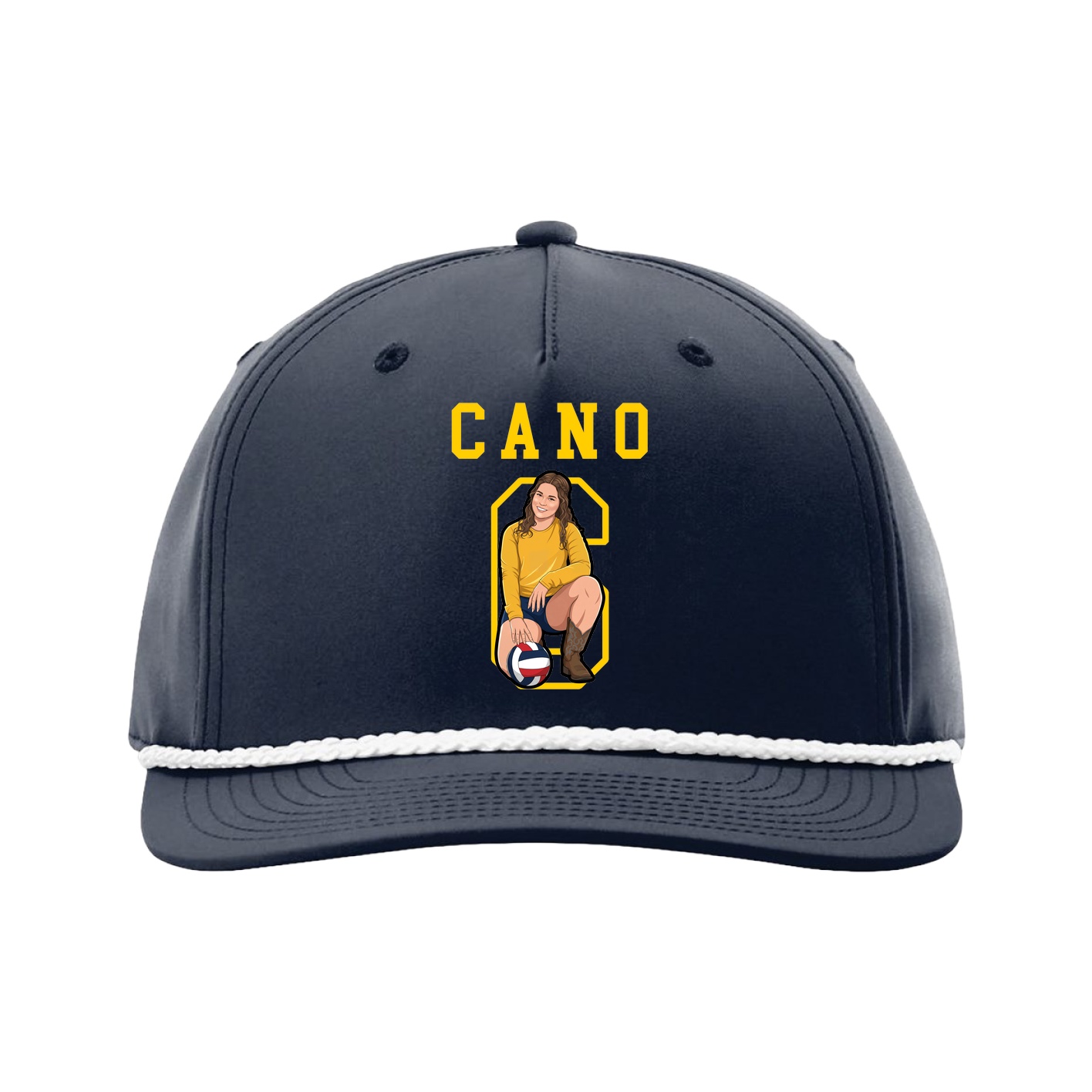 Five-Panel Classic Rope Cap — Shirsey in Navy