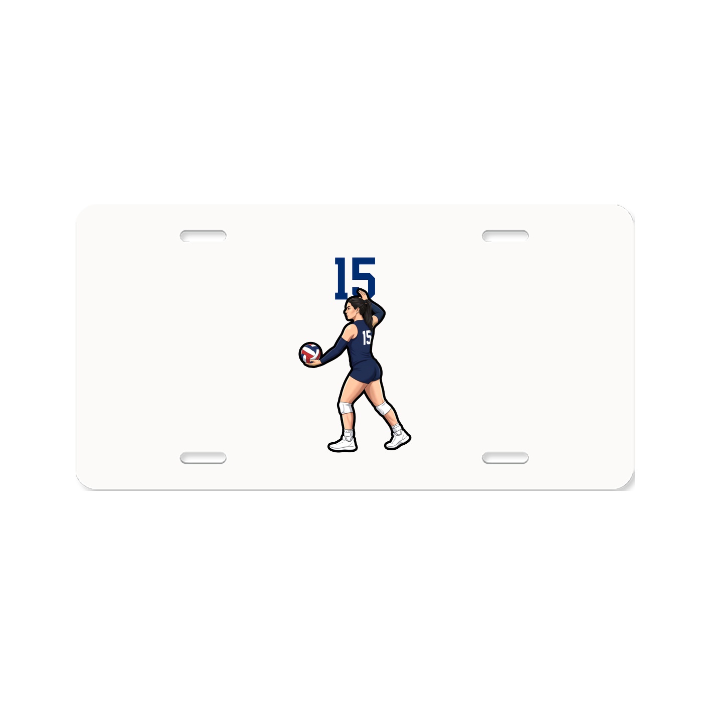 License Plate — Number Top in Classic