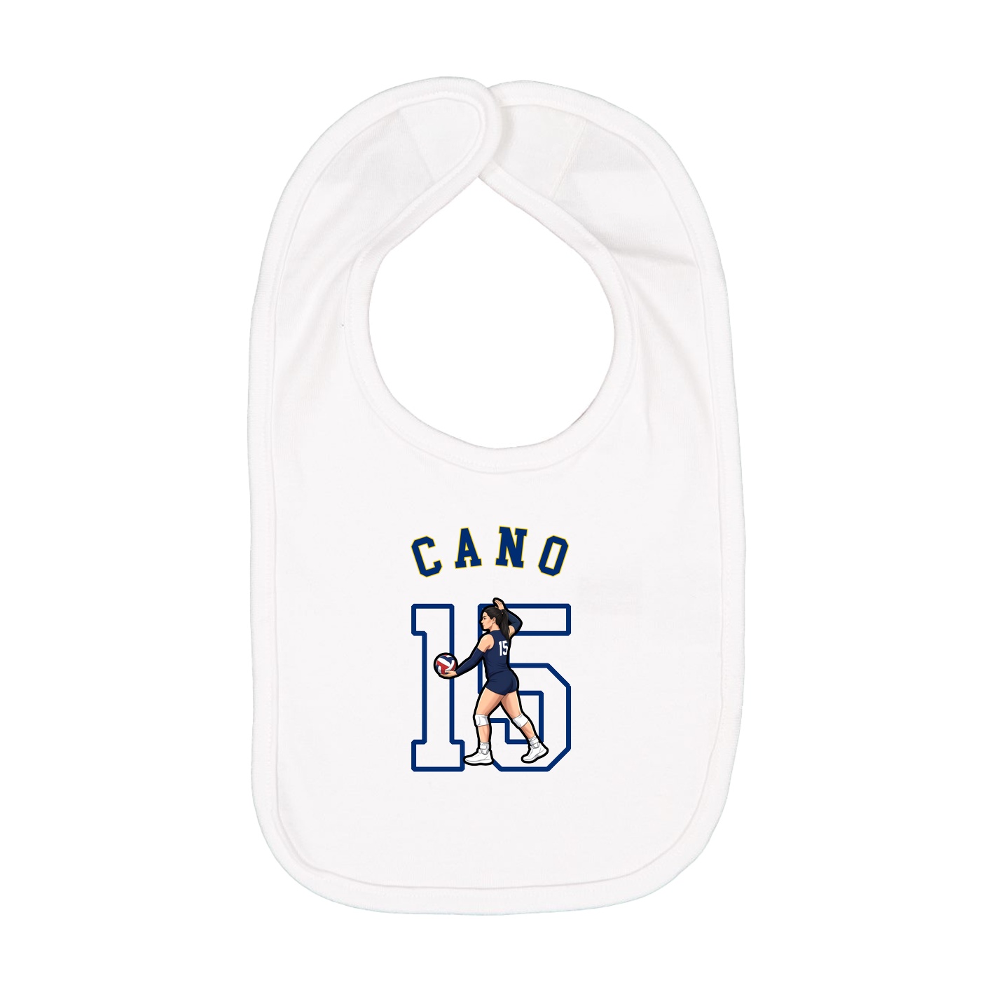 Infant Bib — Shirsey Arch in White