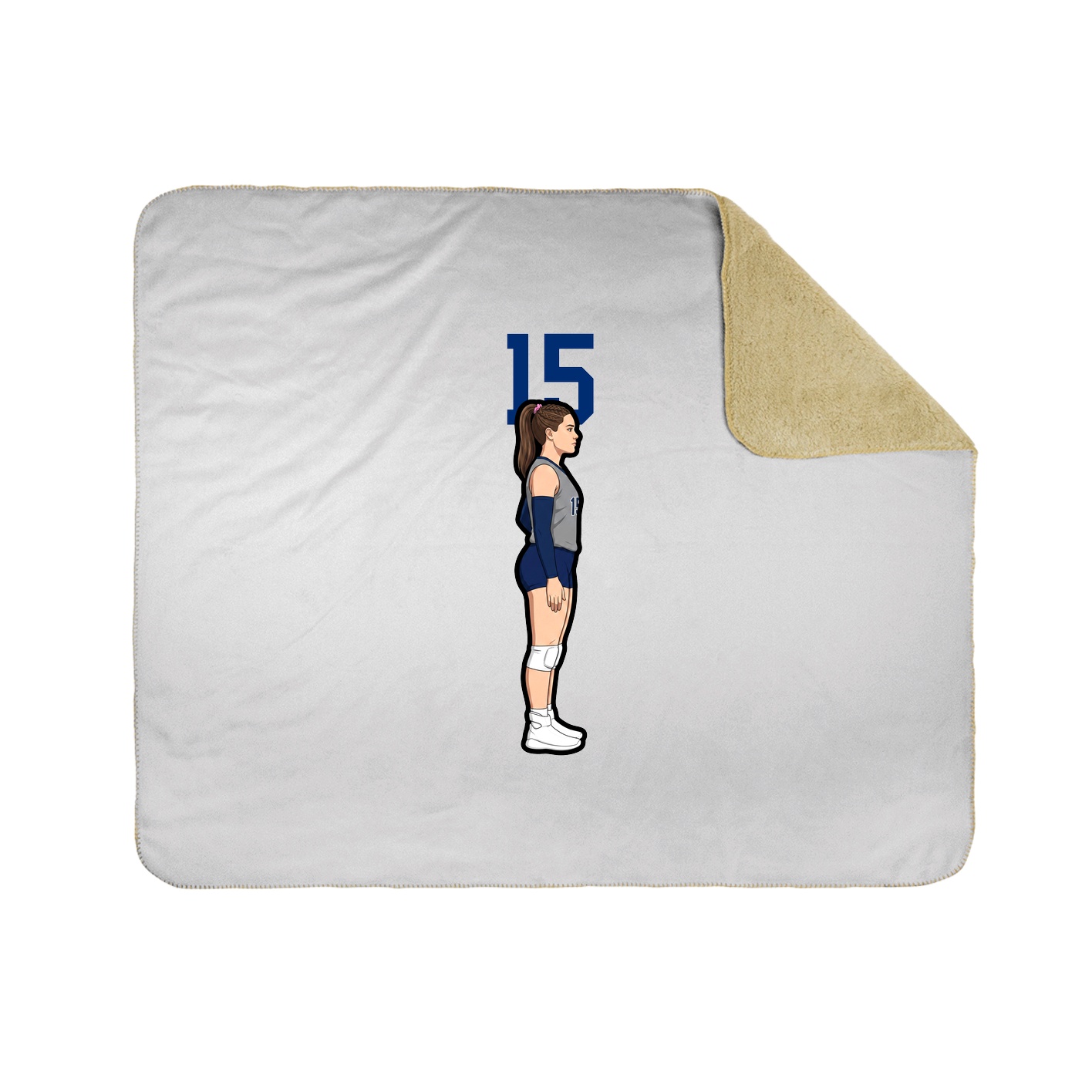Throw Blanket — Number Top in White