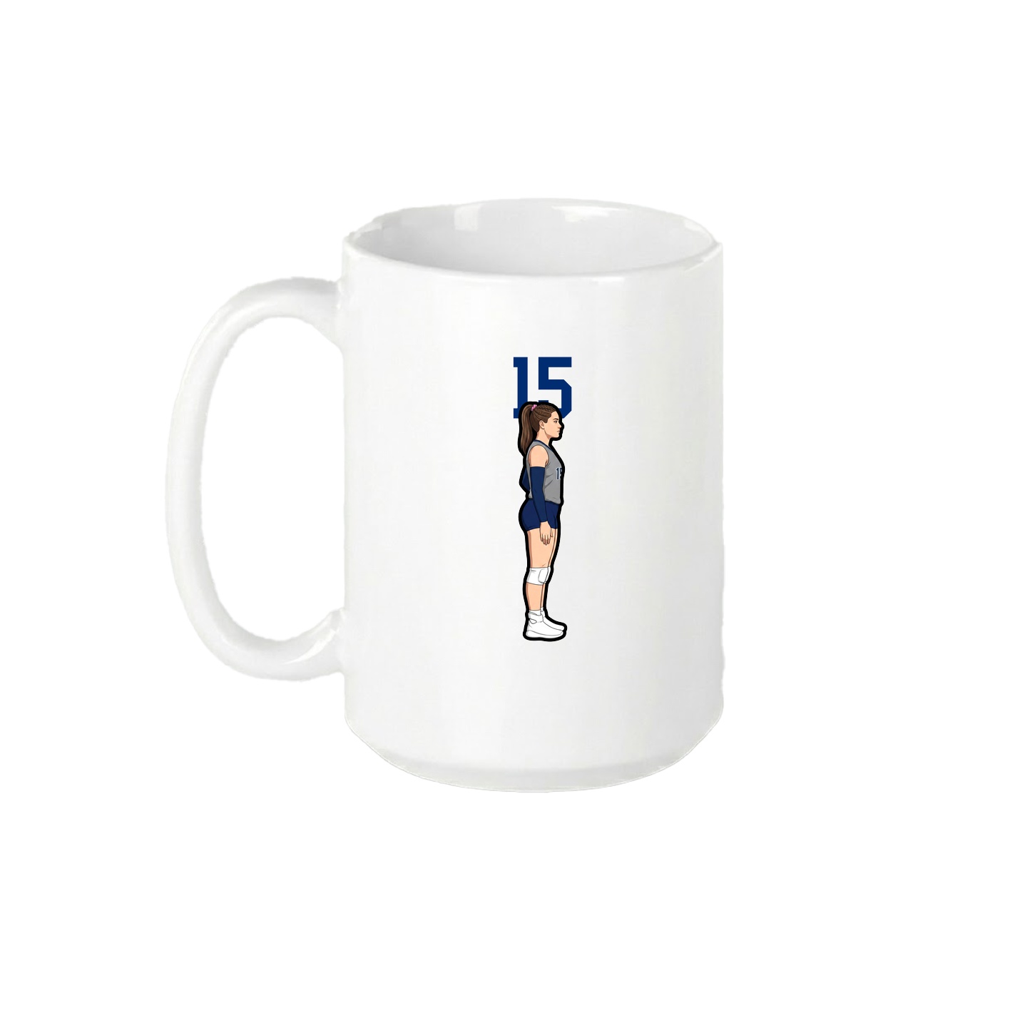 15oz Coffee Mug — Number Top in White