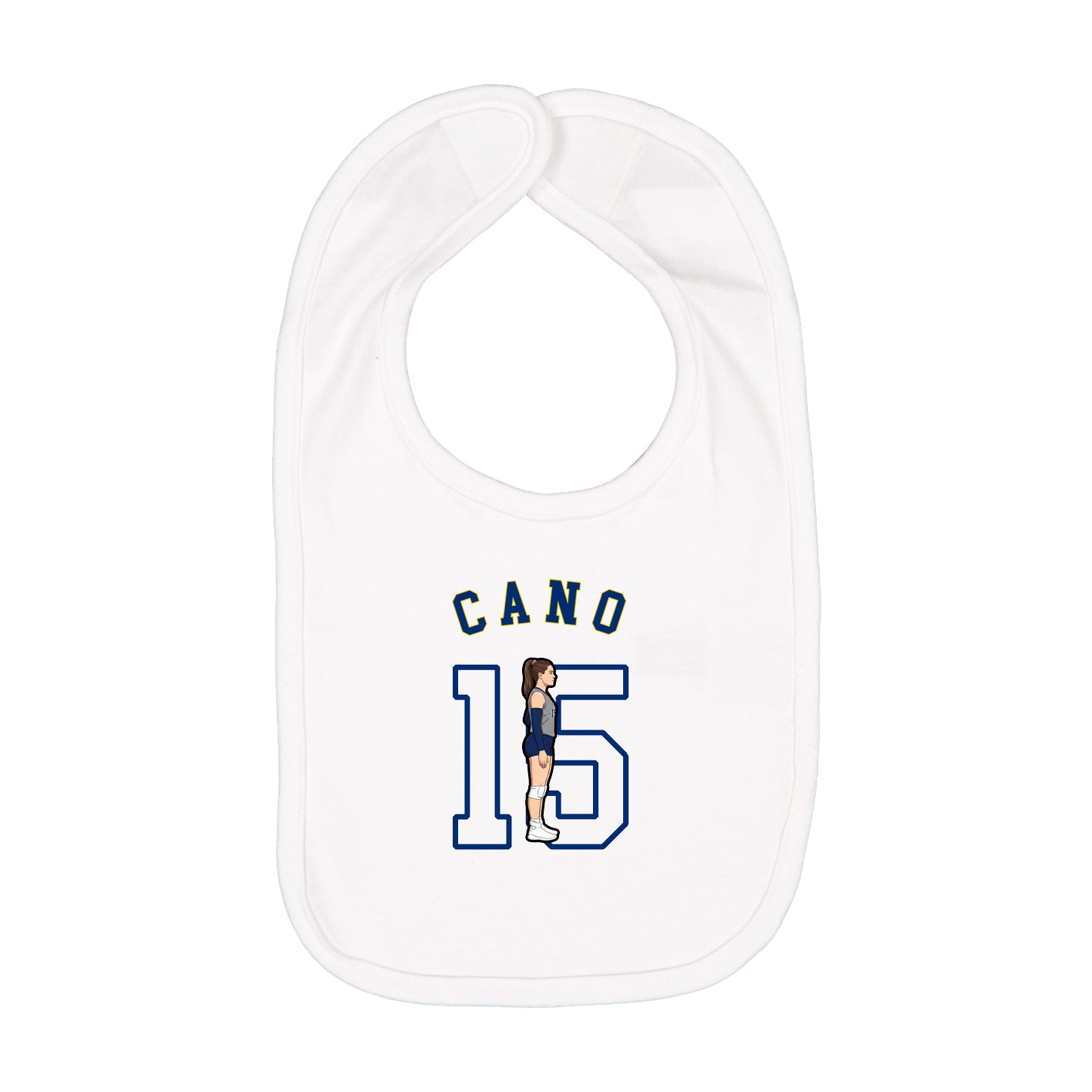 Infant Bib — Shirsey Arch in White