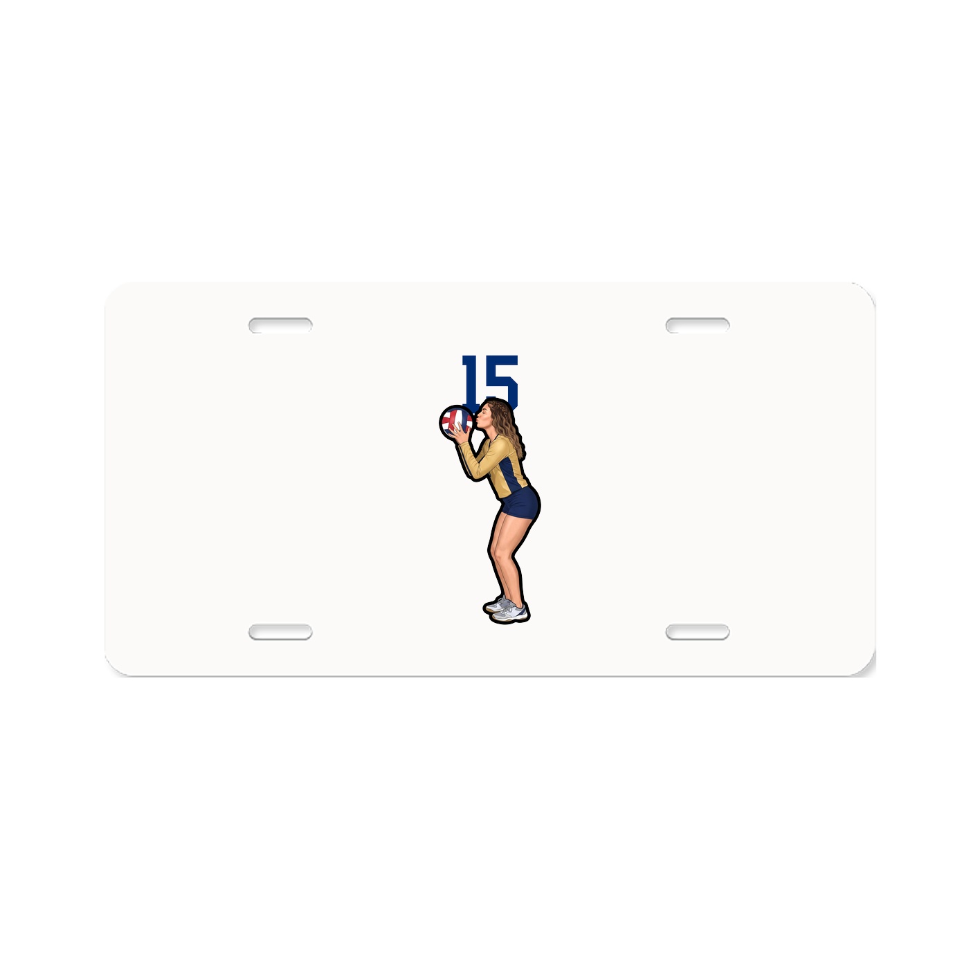 License Plate — Number Top in Classic