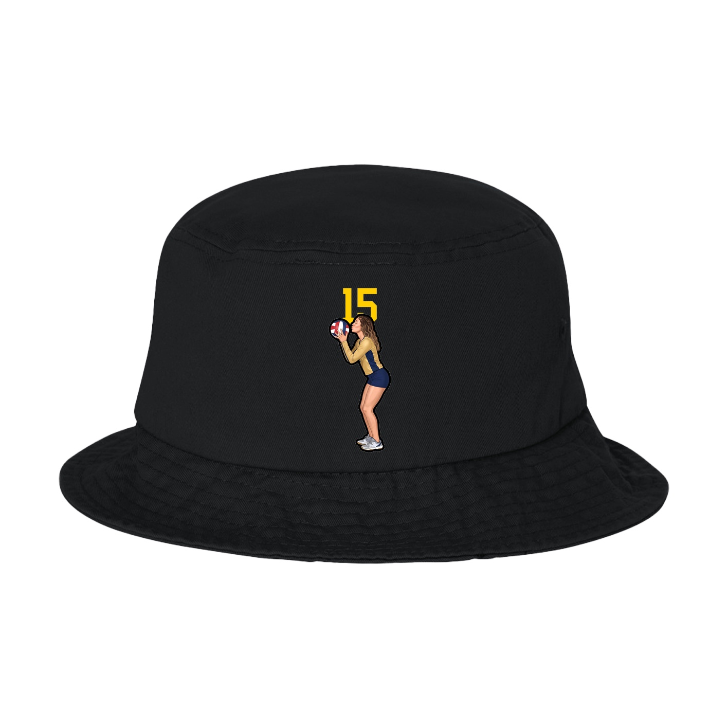 Bucket Cap — Number Top in Black