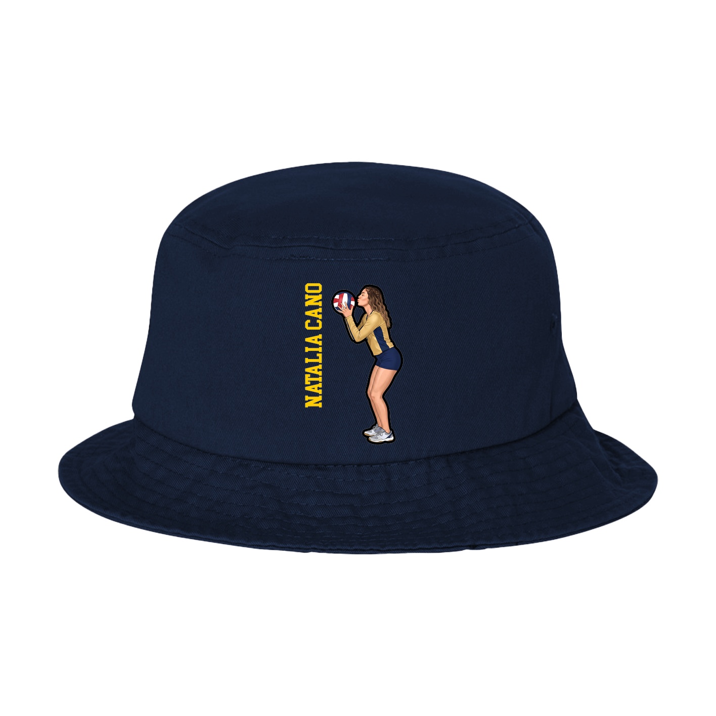 Bucket Cap — Name Vertical in Navy