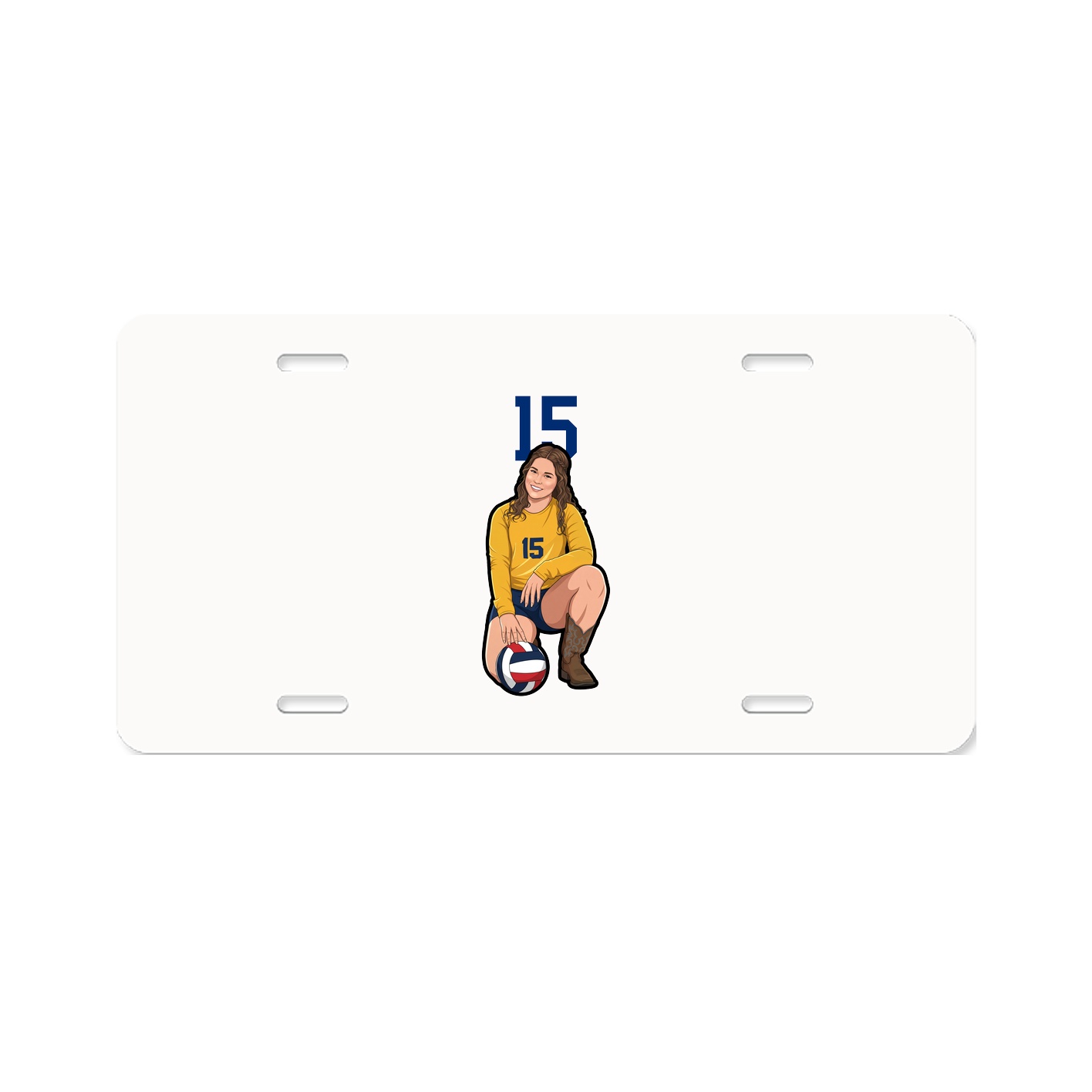 License Plate — Number Top in Classic