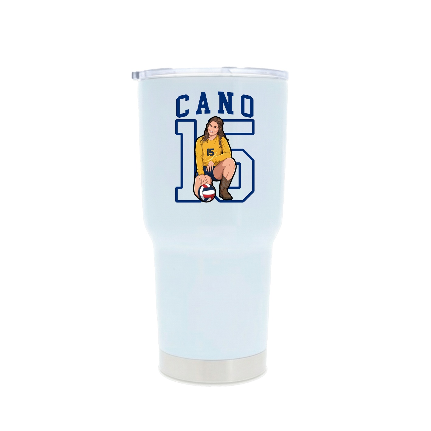 30oz Stainless Steel Tumbler — Shirsey in White