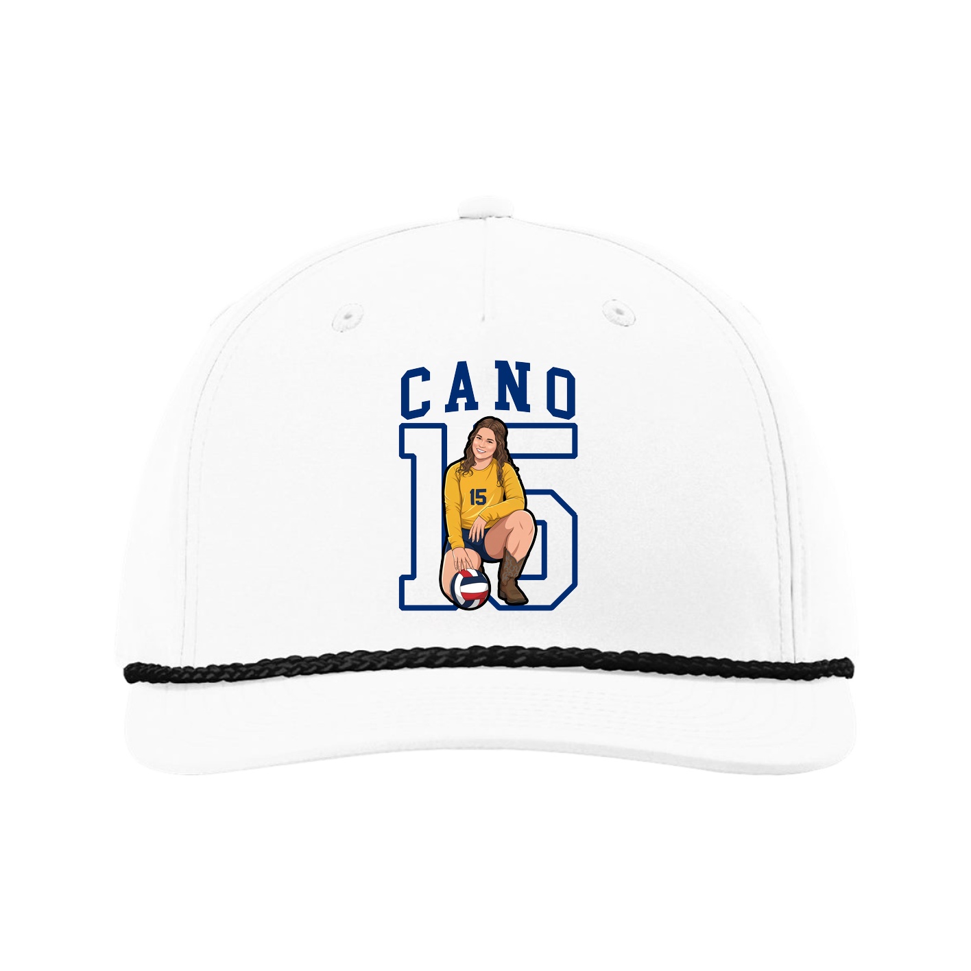 Five-Panel Classic Rope Cap — Shirsey in White