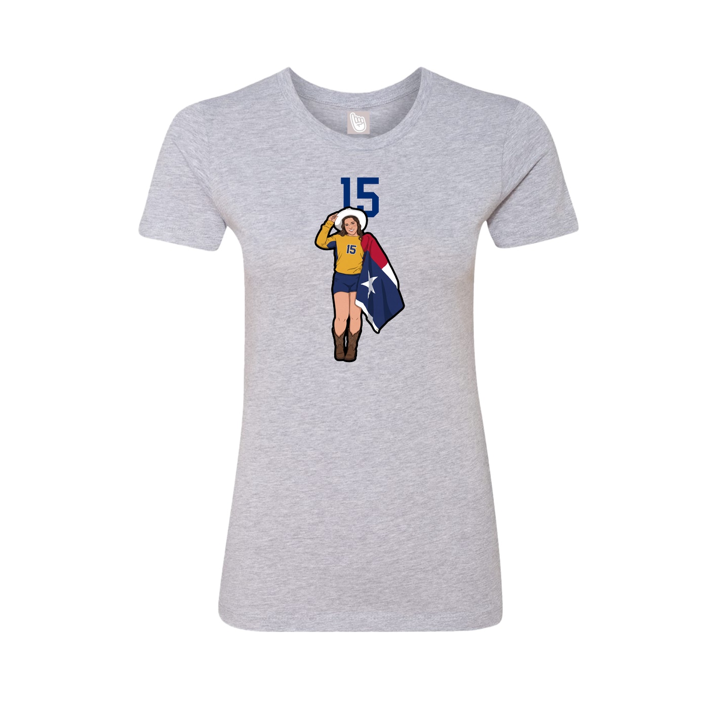 Womens Tee — Number Top in Grey