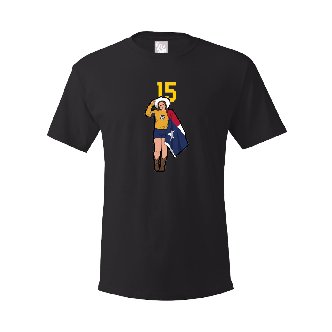 Youth Tee — Number Top in Black