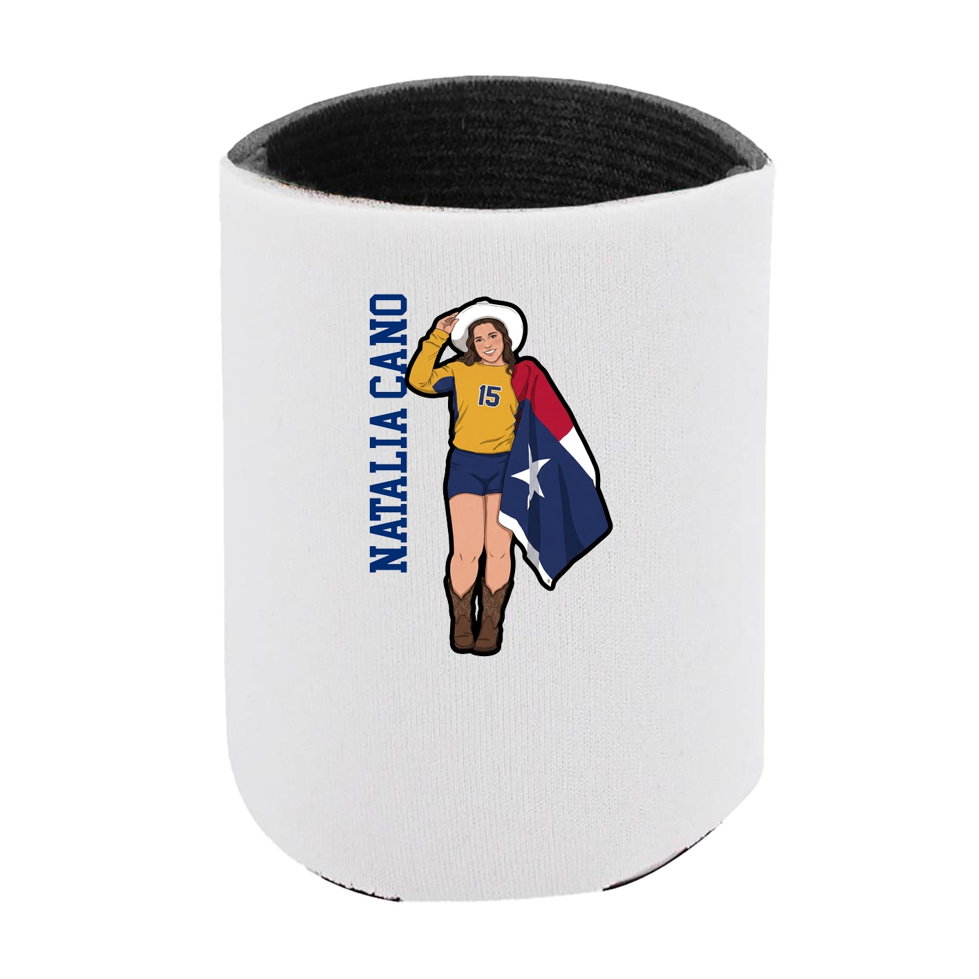 Can Holder — Name Vertical in White