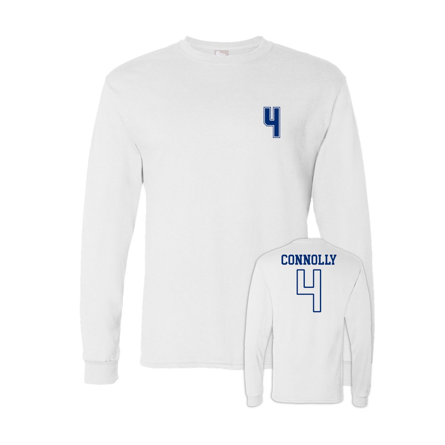 Long Sleeve Tee — Chest Back in White