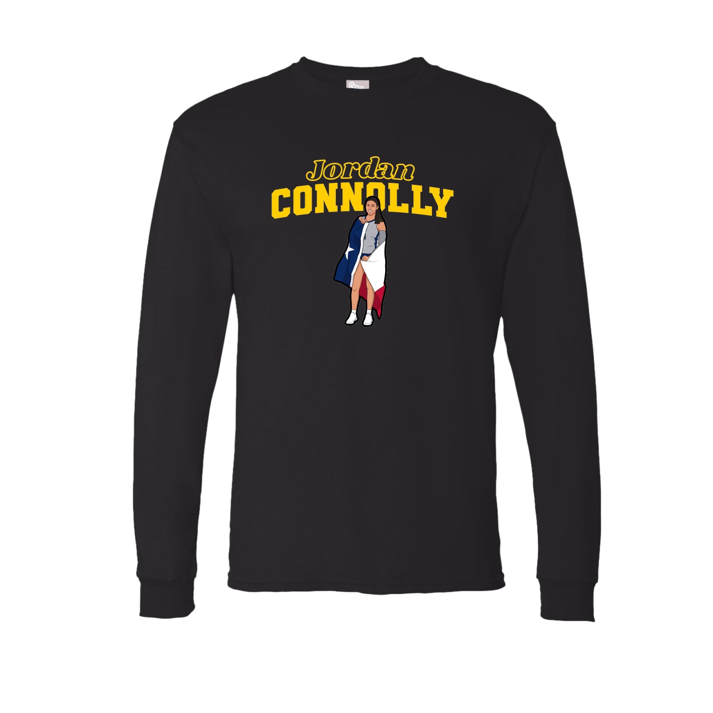 Long Sleeve Tee — Name Arch in Black